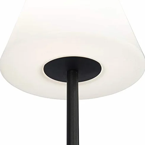 QAZQA Virginia Lampadaire 1 Lumière Ø 25 cm Noir Design Éclairage Extérieur