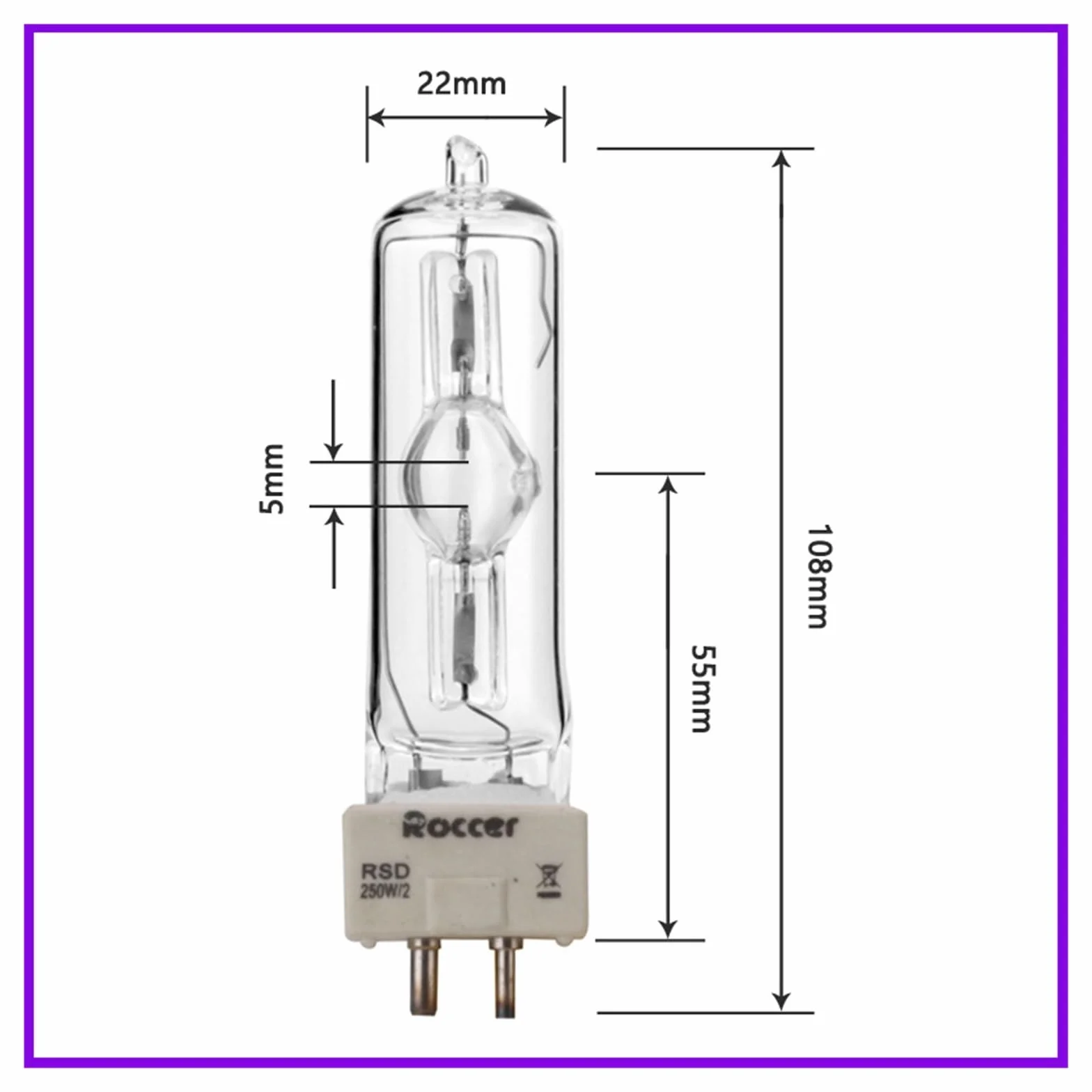 YFlifangting Lampe aux halogénures métalliques MSD 250/2 NSD 250W 90V 8000K Disco