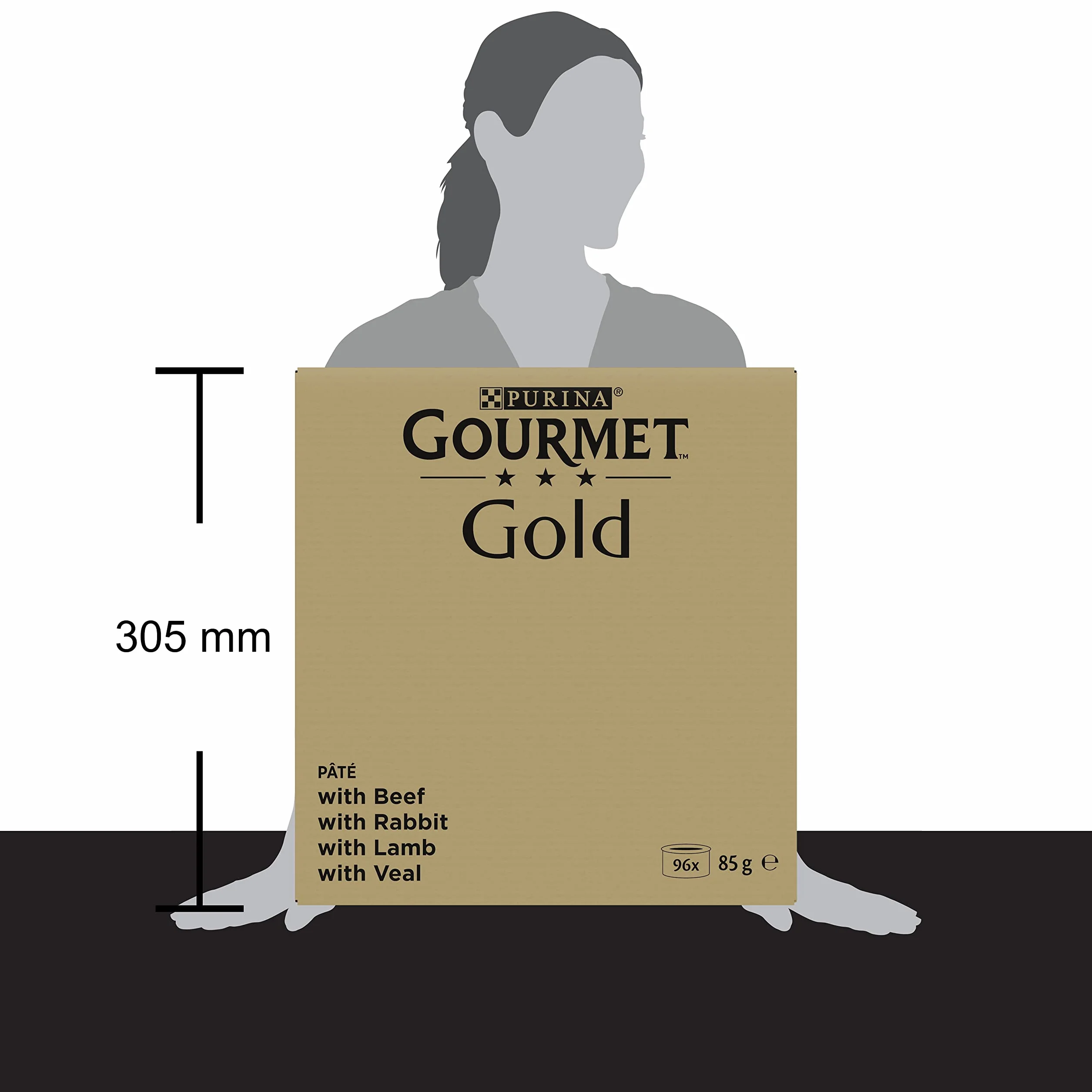 GOURMET GOLD Les Mousselines Chat Lapin Bœuf Veau Agneau Portions Individuelles 96 x 85 g
