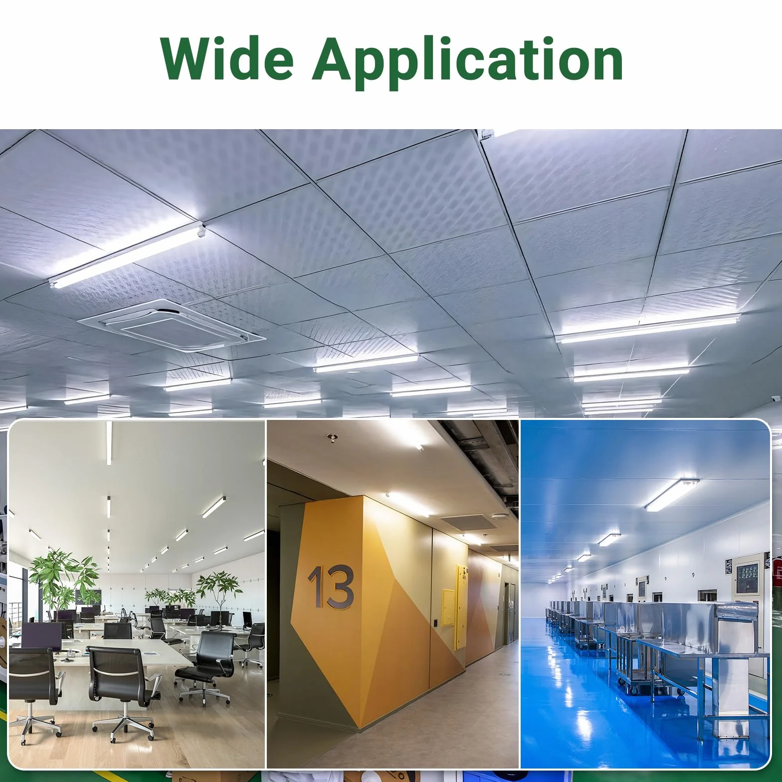 Réglette LED Linéaire T8 150cm 20W 3700LM 4000K Plafonnier Lot de 6