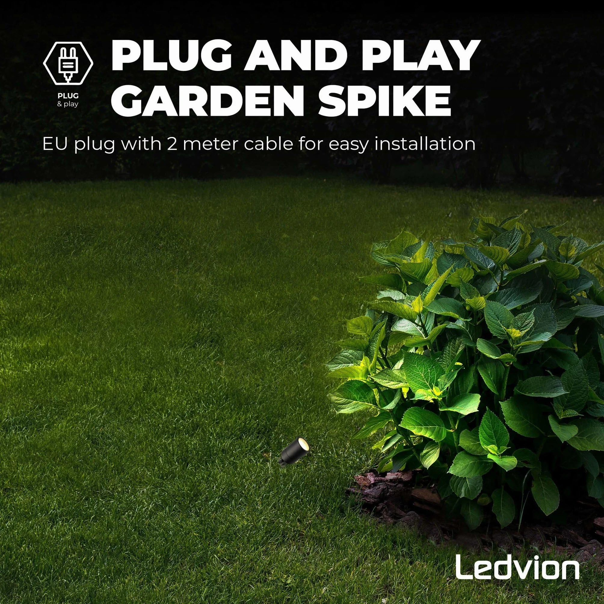 Ledvion 9X Spots LED GU10 Noir 5W IP65 Connexion Rapide