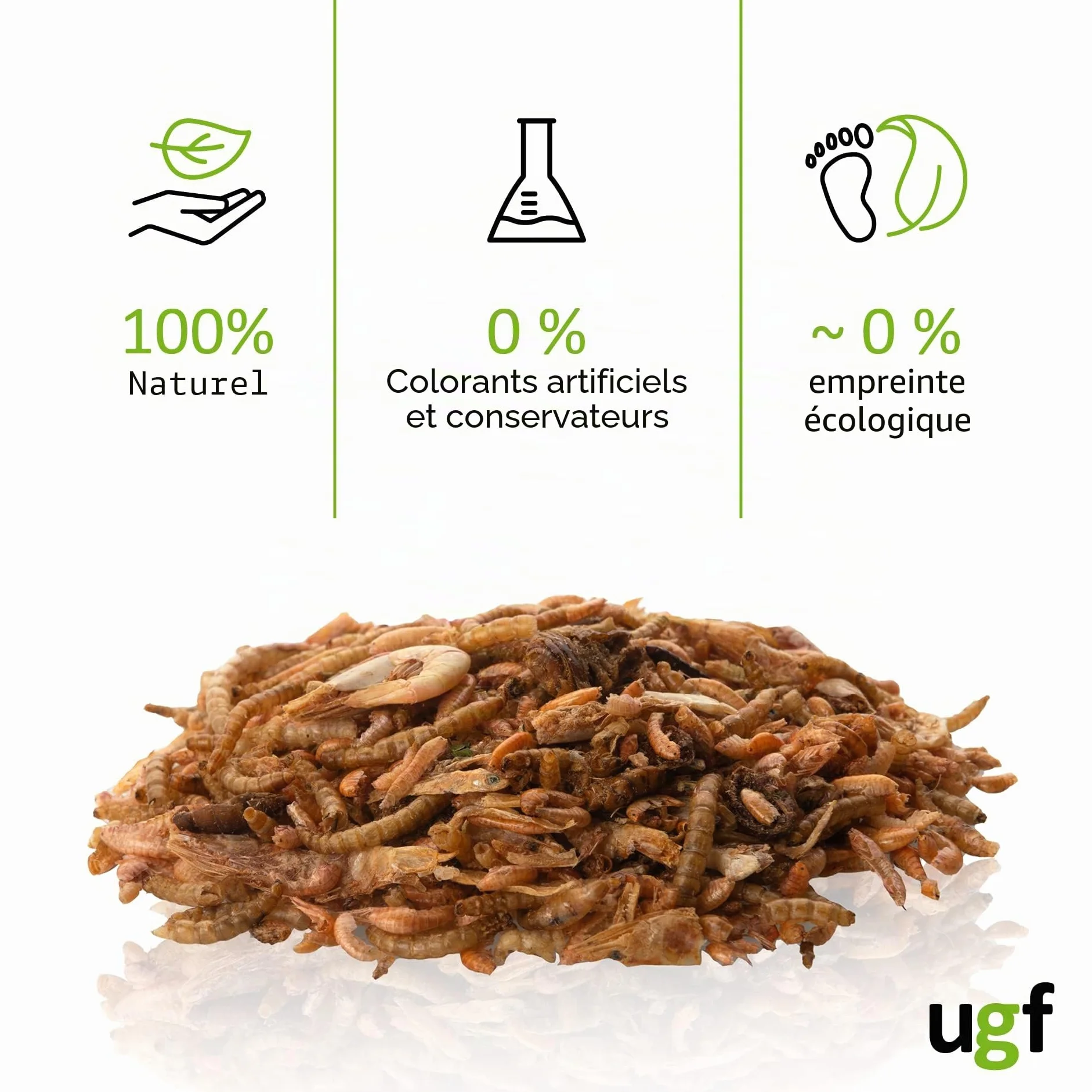 UGF Mélange Alimentaire Universel pour Tortues 500 g en Seau de 3 litres