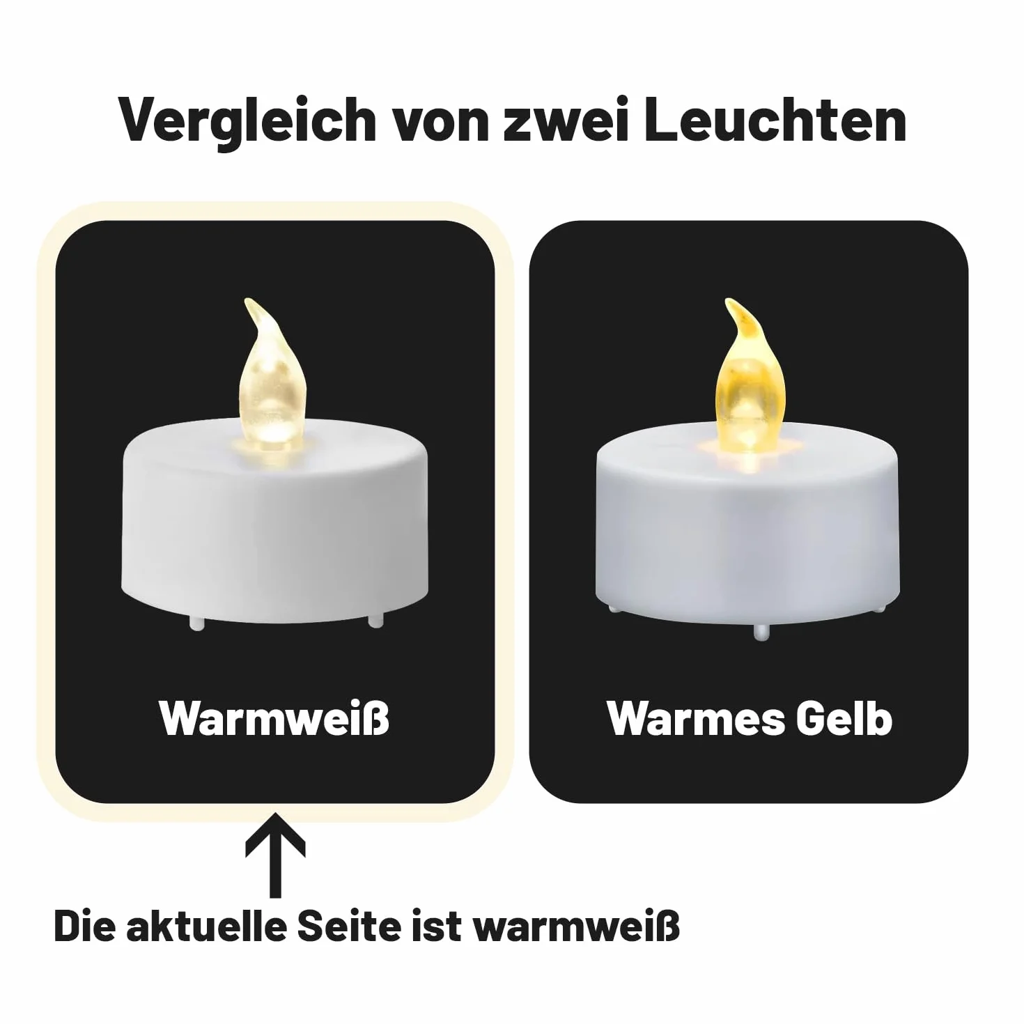Lot de 24 bougies LED chauffe-plat sans flamme, réalistes, vacillantes, électriques, boîte durable 200 heures blanc chaud