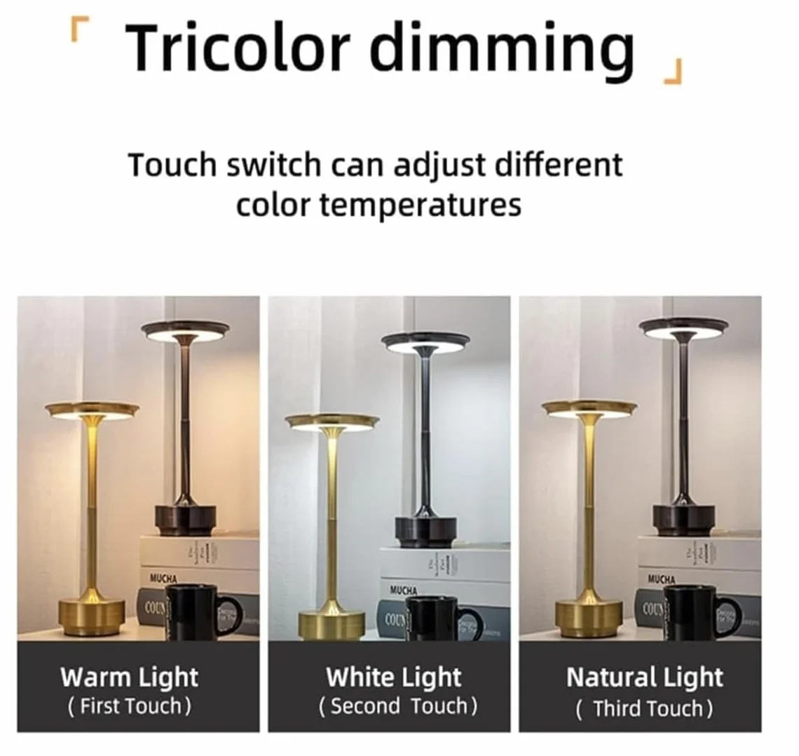 Vianys Ecolume Lampe de Table Vueeze Yifare Portable Sans Fil Rechargeable Or