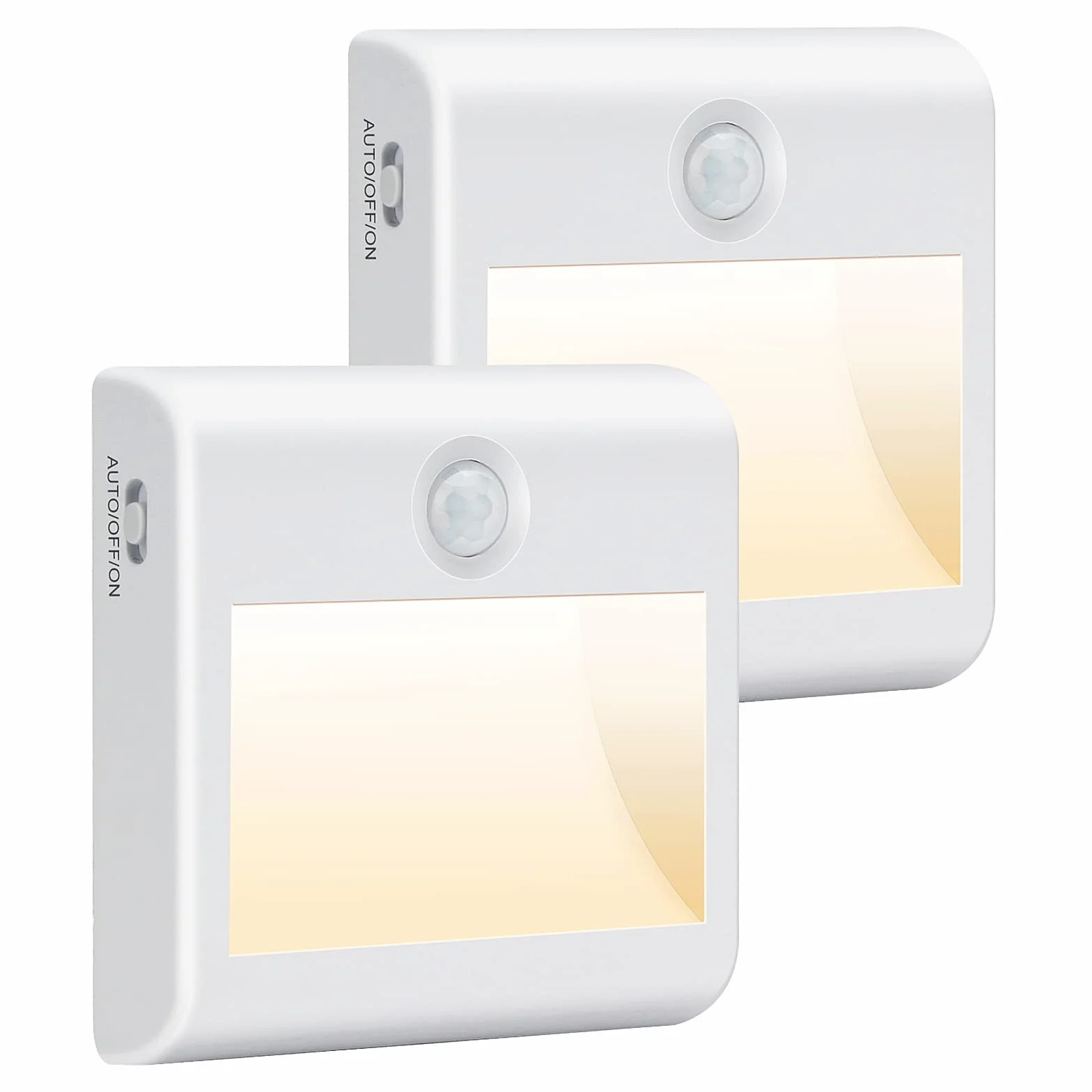 Veilleuse LED Lot de 2 avec Détecteur Mouvement 4000K Blanc Naturel Lampe Placard Adhésive