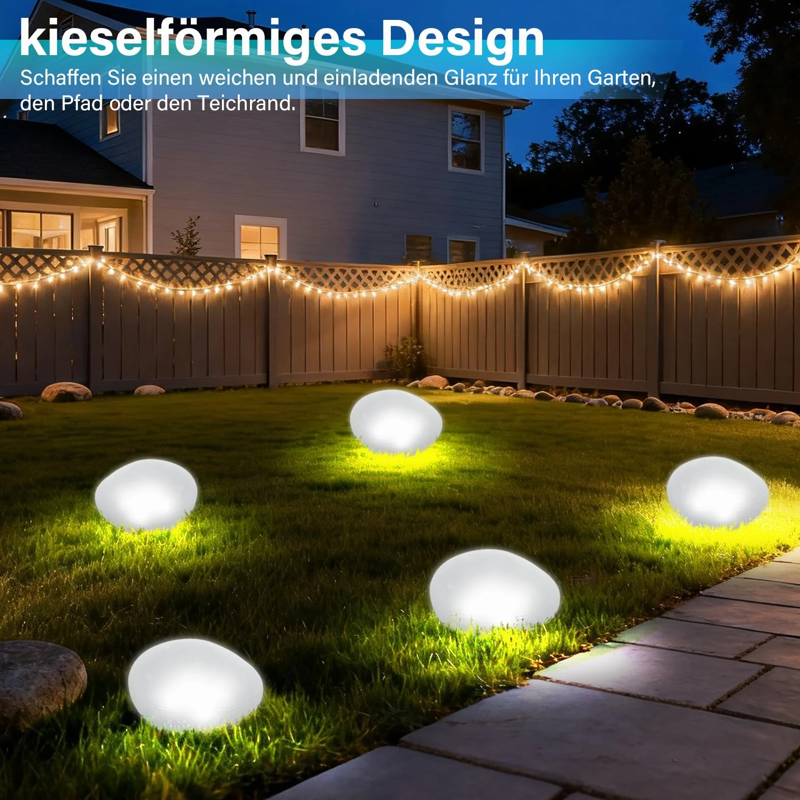 Lumière Blanche Froide Lampe Solaire en Verre, 4 LED, Étanche IP44, Allumage Automatique pour Jardin
