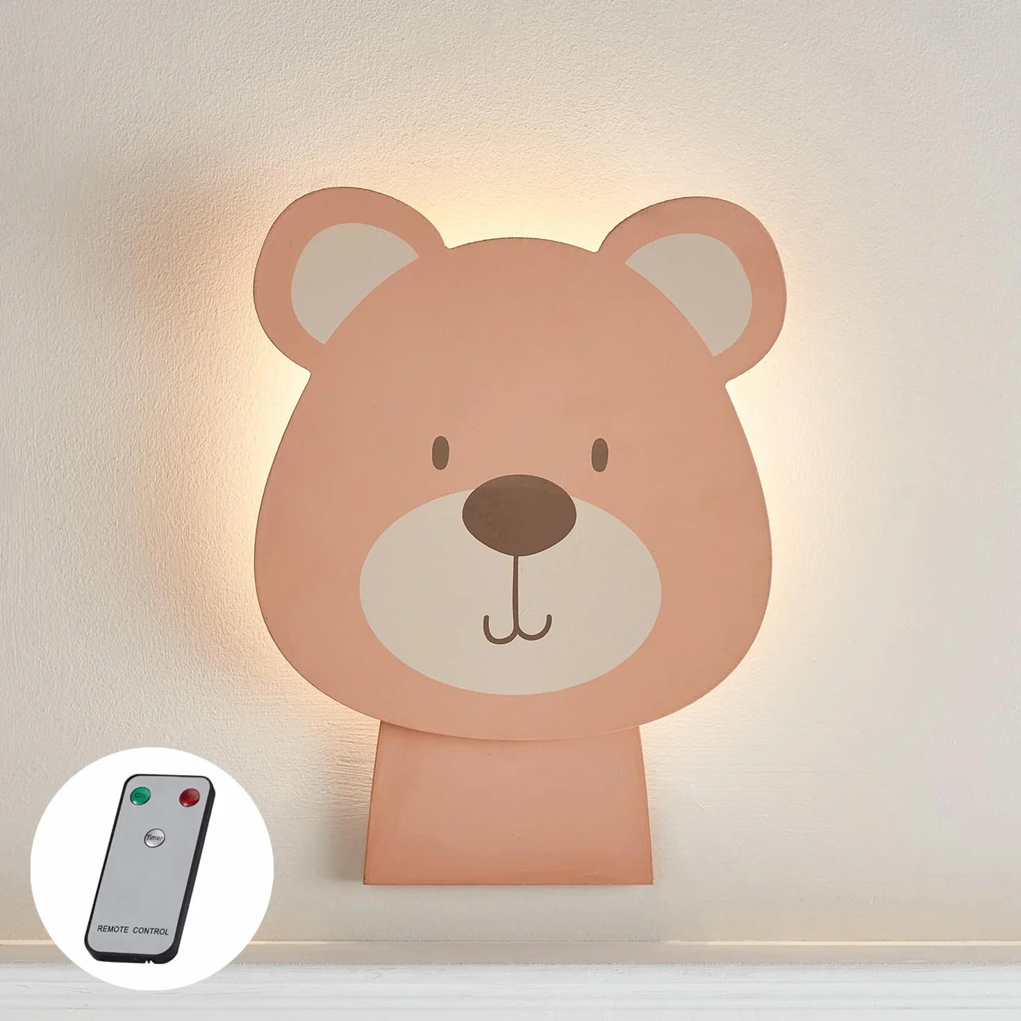 Applique Murale Enfant Ours LED Blanc Chaud Piles Intérieur