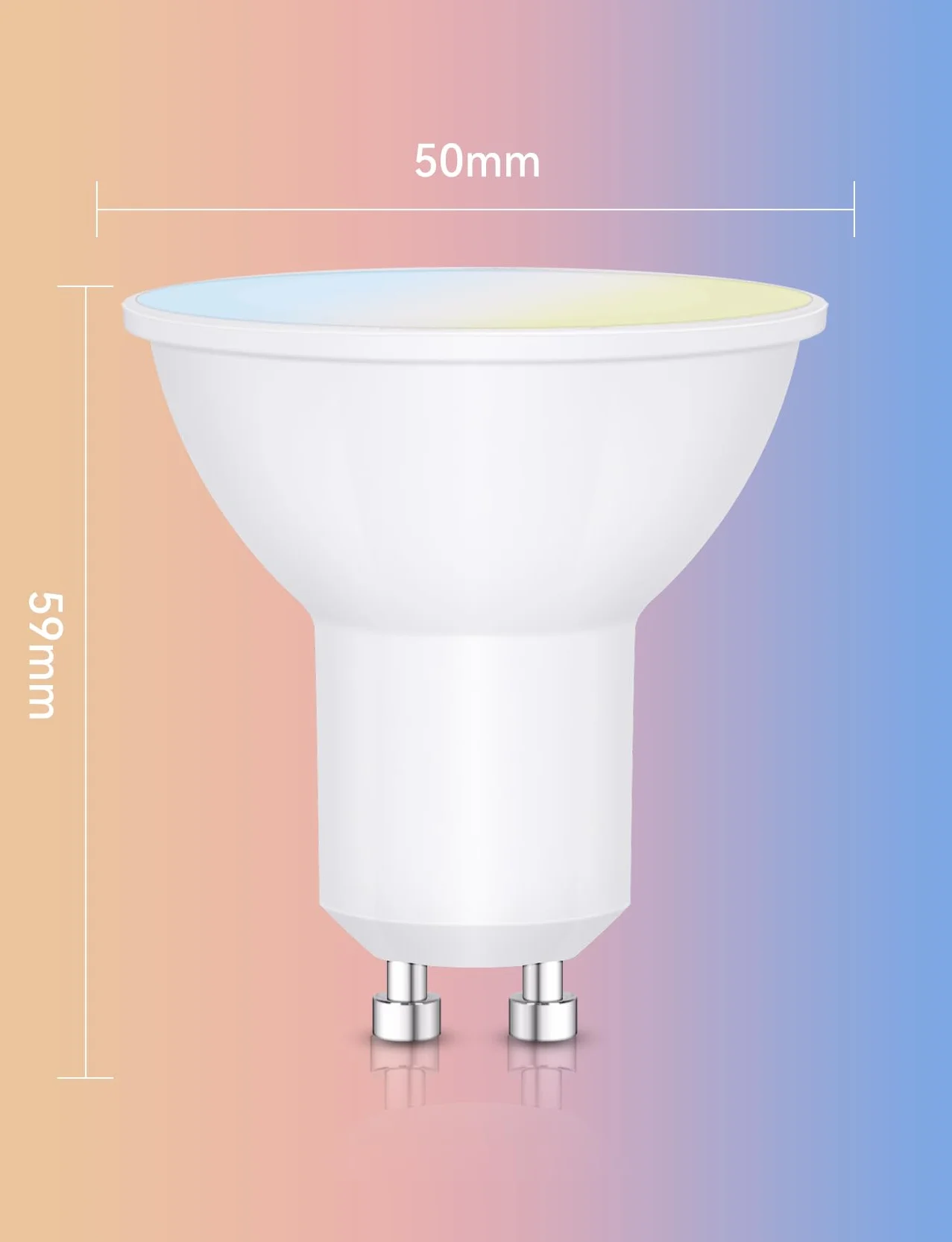 Aigostar Mesh 6.5W GU10 Ampoule Connectée Bluetooth 555LM 2700K-6500K LED Alexa 16 Millions Couleurs 6 Unités avec Passerelle Télécommande
