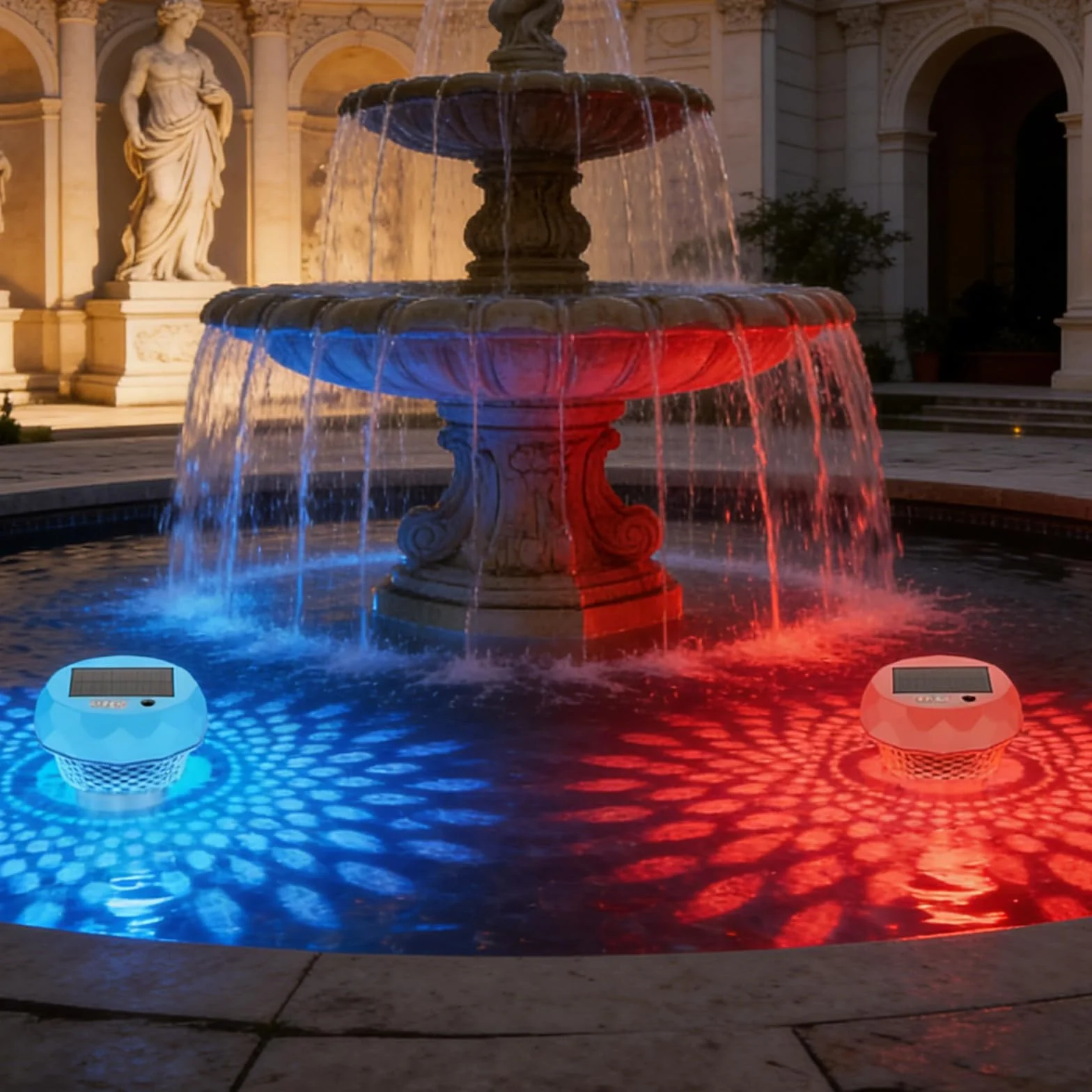 Lampe Piscine RGB LED Solaire Flottante IP68 avec Télécommande
