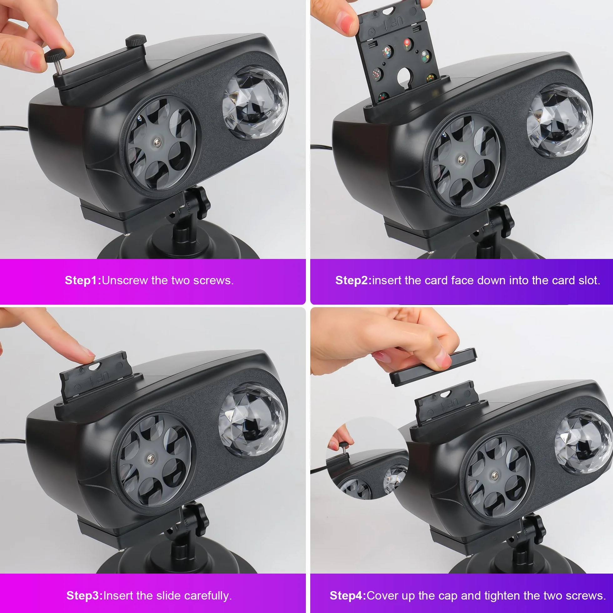 Projecteur LED Noël Extérieur IP67 avec 10 Diapositives 8 Motifs 10 Couleurs Océan