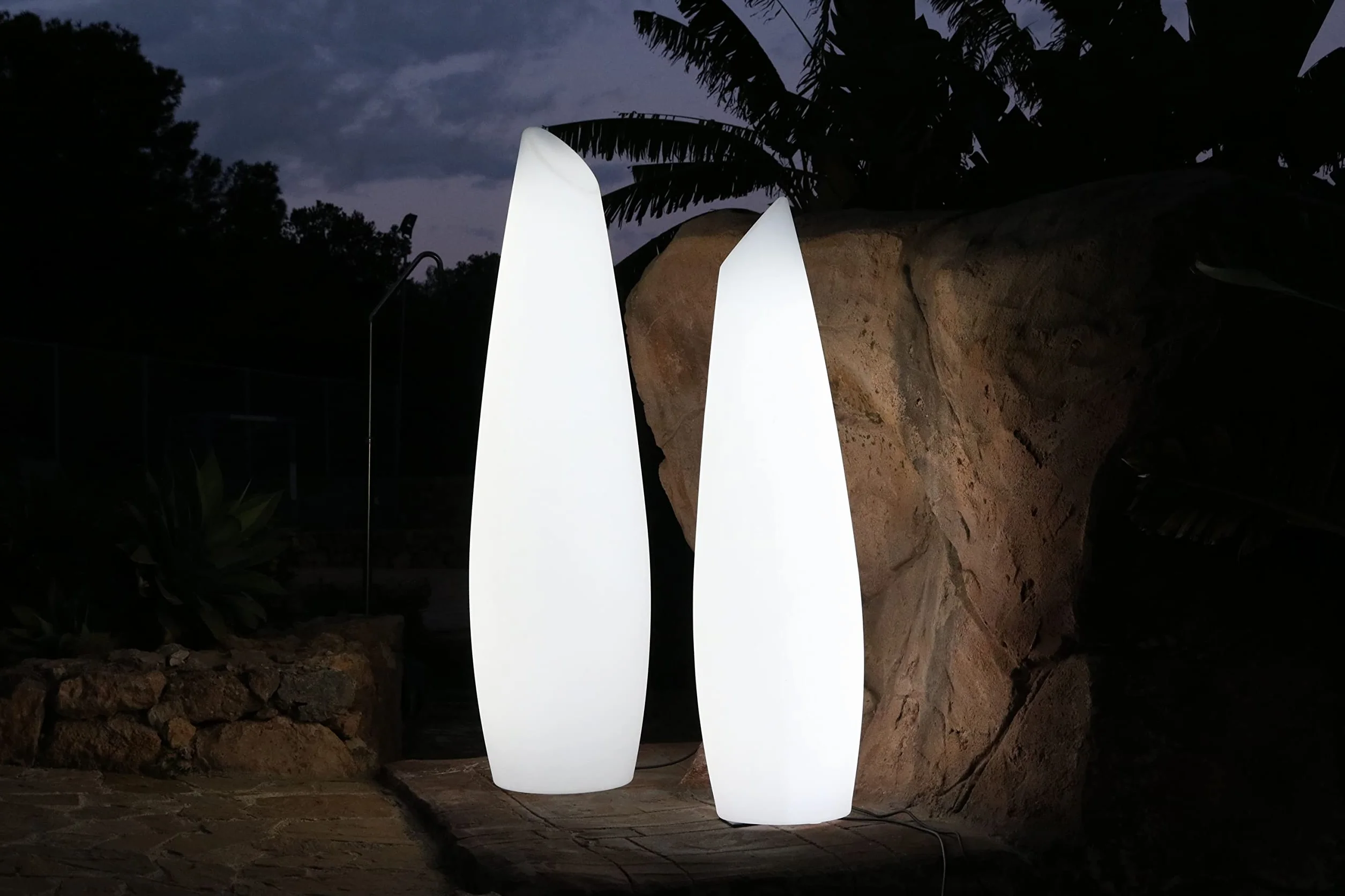 Lampe sur pied Fredo 140 cm extérieur intérieur lumière blanche chaude 3000 K terrasse