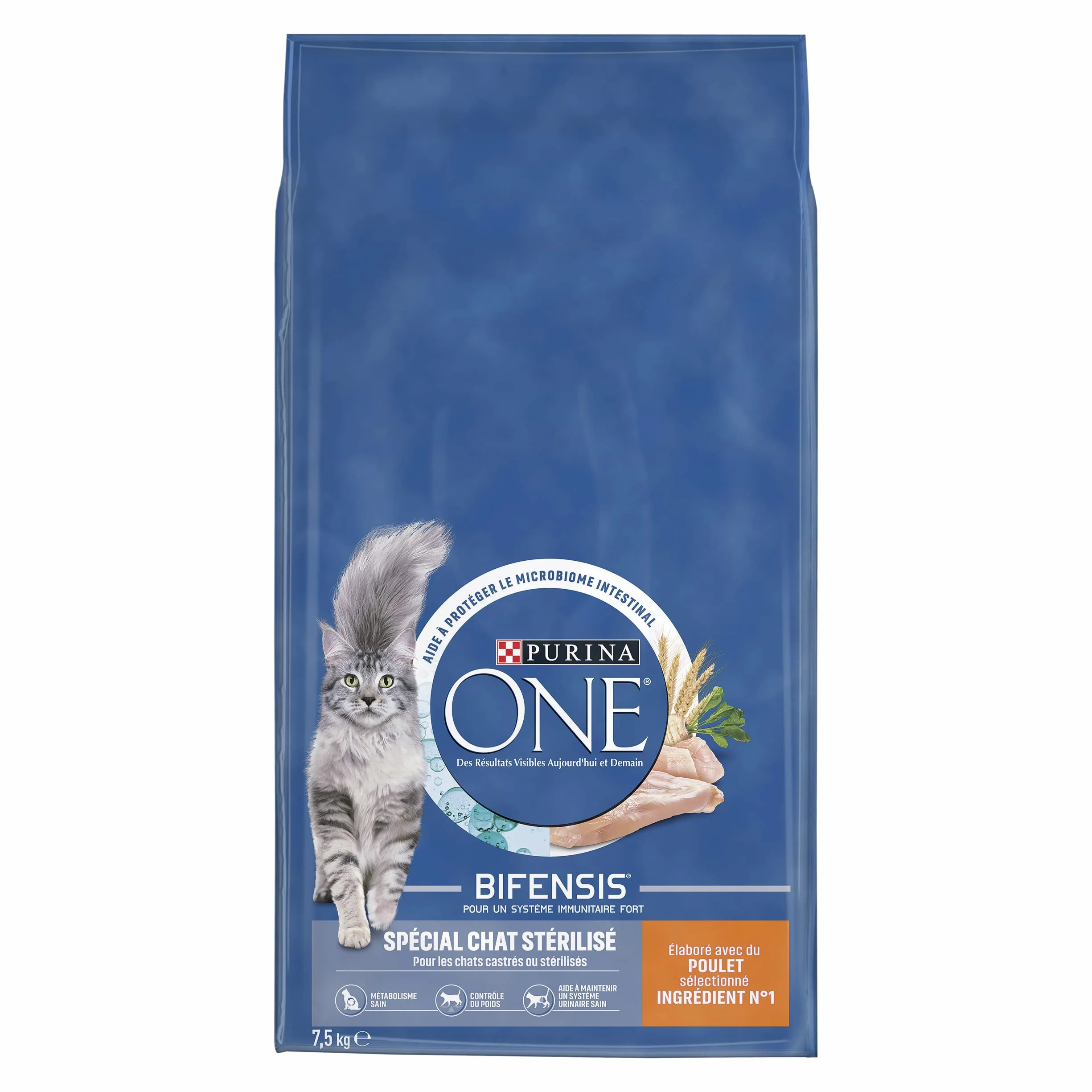 PURINA ONE BIFENSIS Spécial Chat Adulte Stérilisé Poulet 7,5 Kg