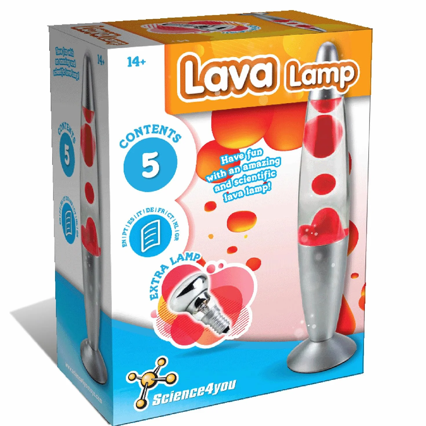 Science4you Lampe à Lave Rouge - Veilleuse Décoration Chambre Enfants 8-14 Ans
