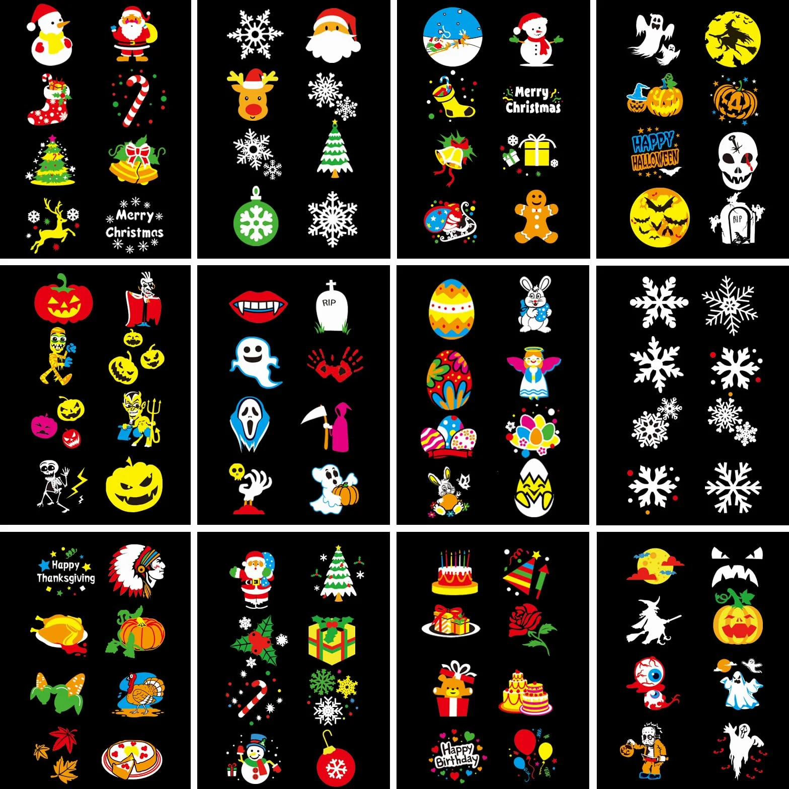 CIXMUS Projecteur Noël Exterieur 96 Motifs LED avec Télécommande et Minuterie Etanche
