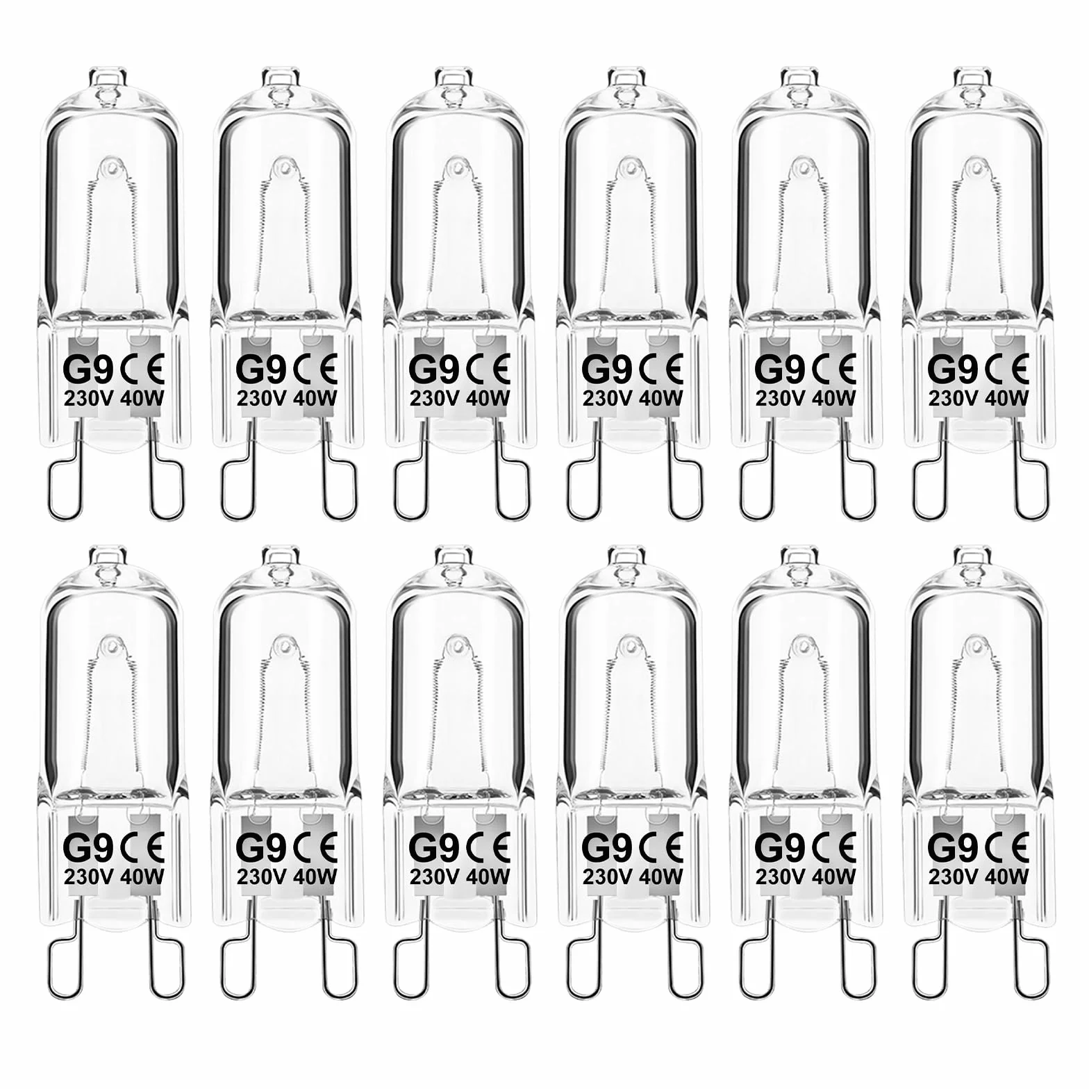 Ampoule G9 40W 230V Dimmable Blanc Chaud Halogène 300°C Four Lot de 12