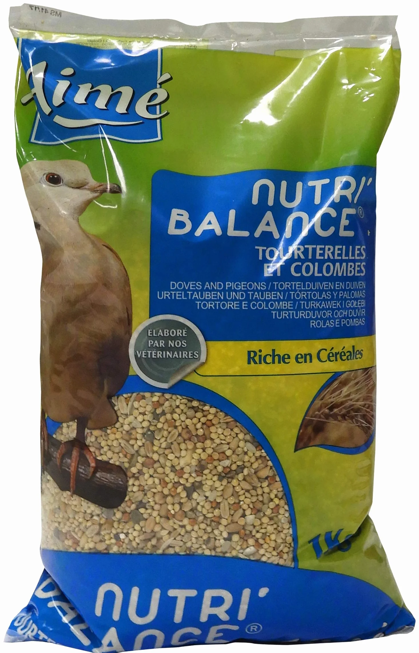 AIME Nourriture pour Tourterelles et Colombes NUTRI'BALANCE Sac de 1KG