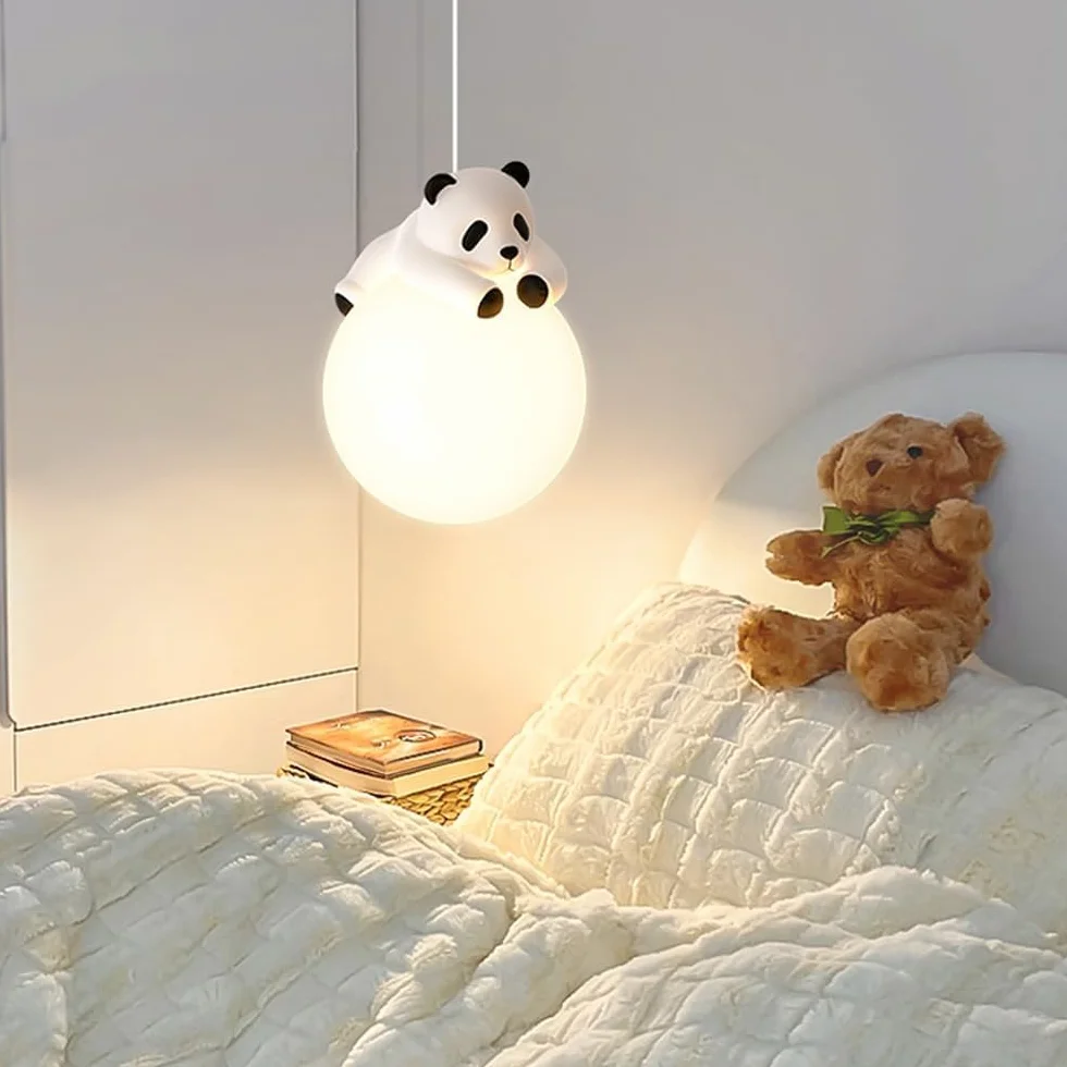 Applique murale câblée pour chambre d'enfant, impression 3D, boule de lune, lampe de chevet nordique à intensité variable