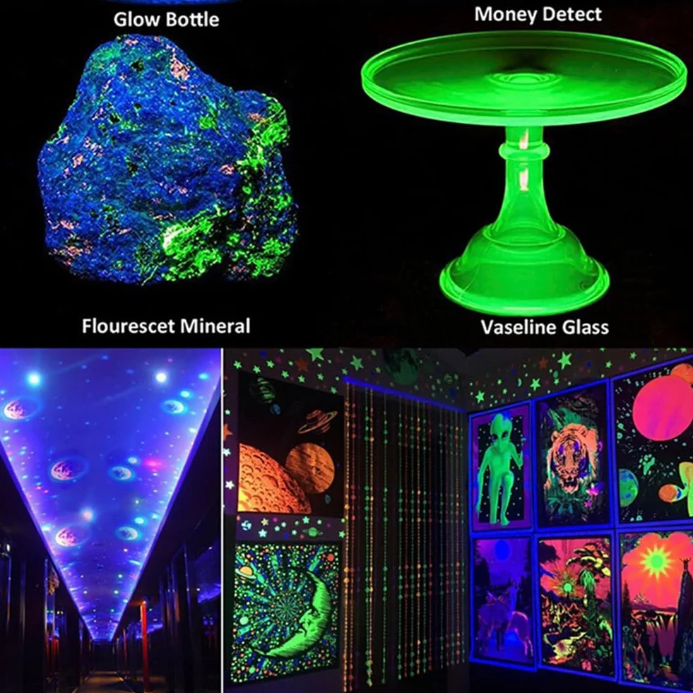 Tube LED UV barre lumineuse fluorescente noire Fiesta Light Lampe éclairage néon Halloween