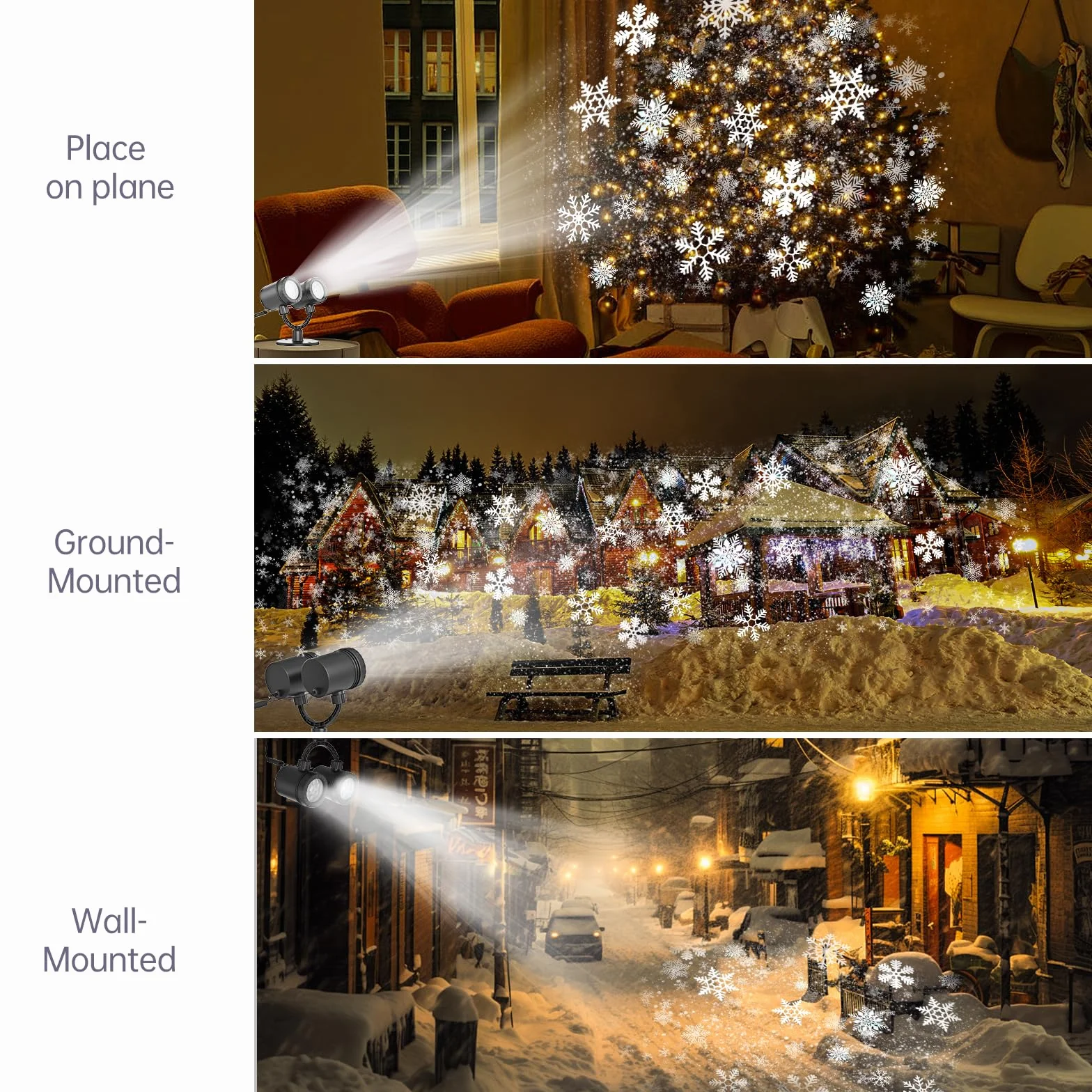 Projecteur de flocons de neige LED extérieur étanche décorations Noël