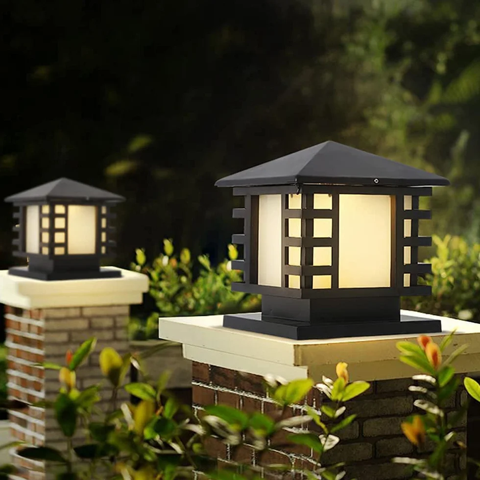 Lampadaire extérieur IP65 colonne aluminium étanche jardin