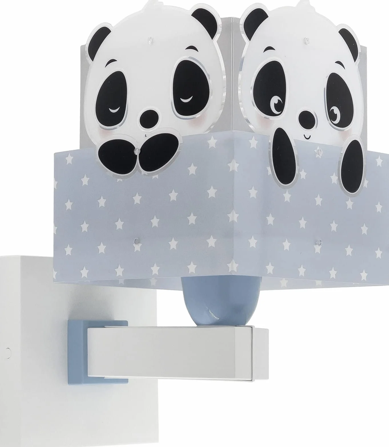 Dalber Lampe Applique Murale Enfant Ours Panda Animaux Bleu E27
