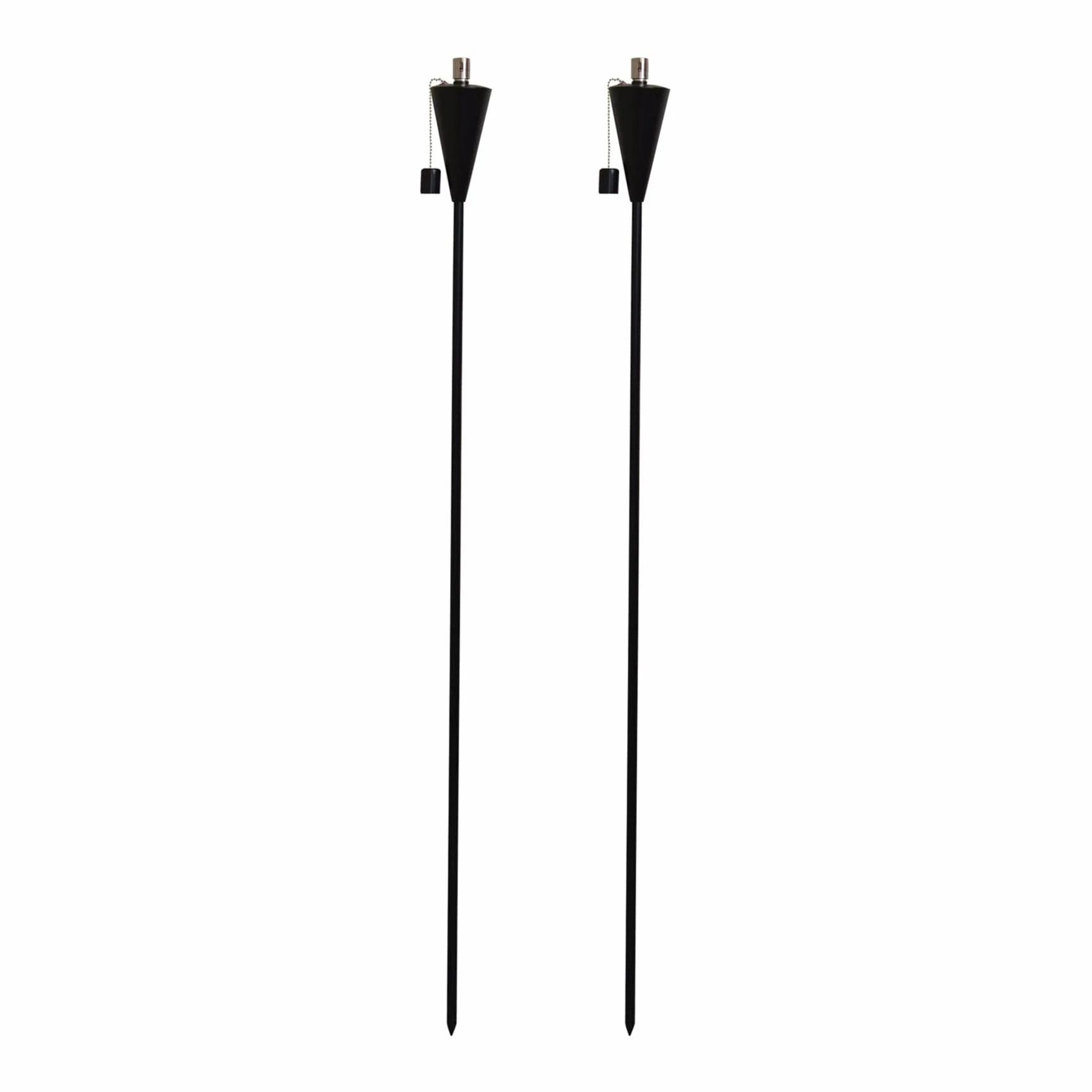 Harbour Housewares Noir 146cm Métal Cône Jardin Torche de Feu Extérieur Citronelle Paraffine Brûleur à Mazout Tiki Lanterne