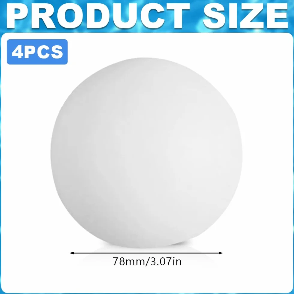 Boule Lumineuse Piscine LED 16 Couleurs RGB avec Télécommande Étanche Flottante 4 Pièces