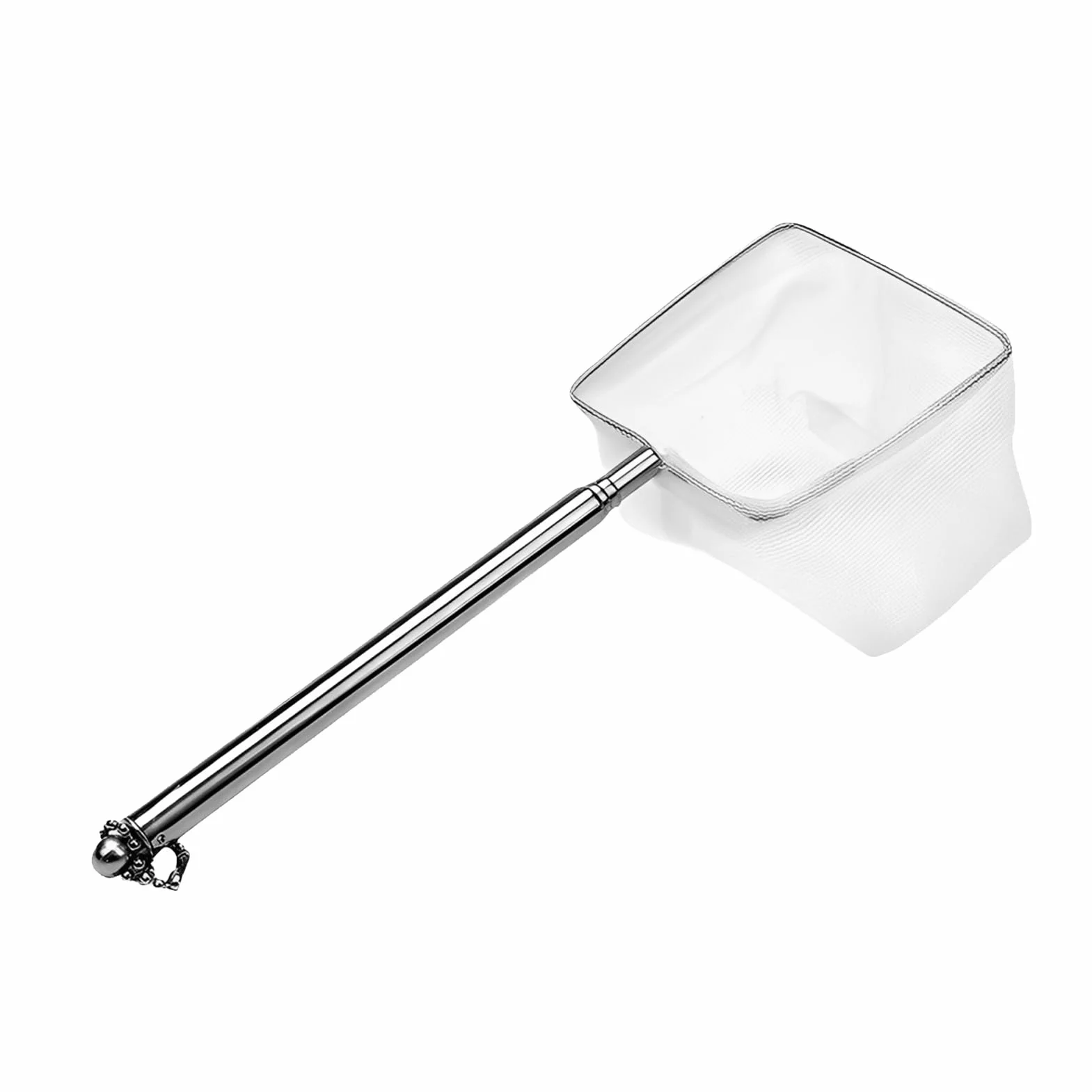 Épuisette Aquarium 8cm Mailles Fines Souples Manche Extensible Acier Inoxydable 40cm