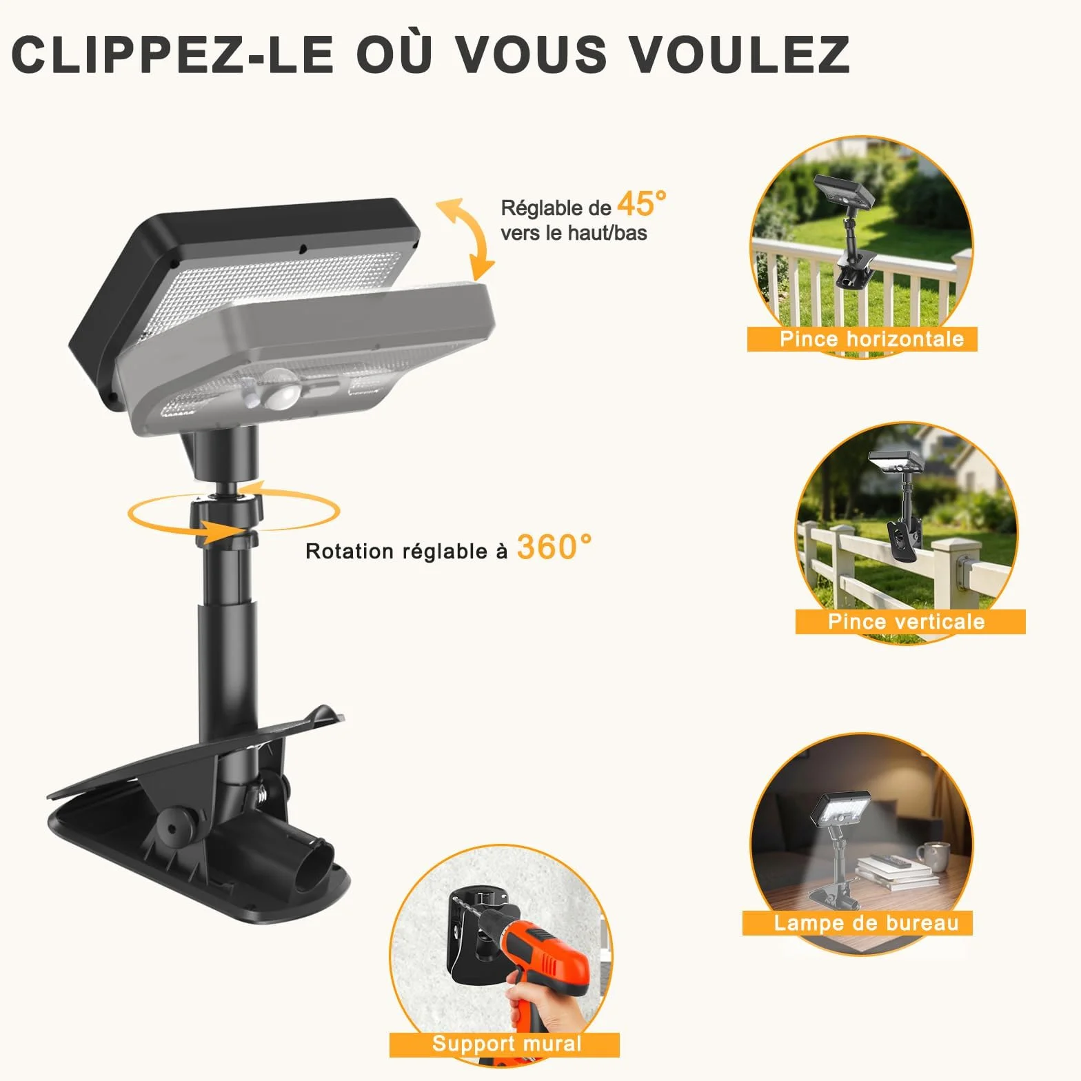 Lampes Solaires D'Extérieur avec Télécommande et Détecteur de Mouvement, Lot de 2