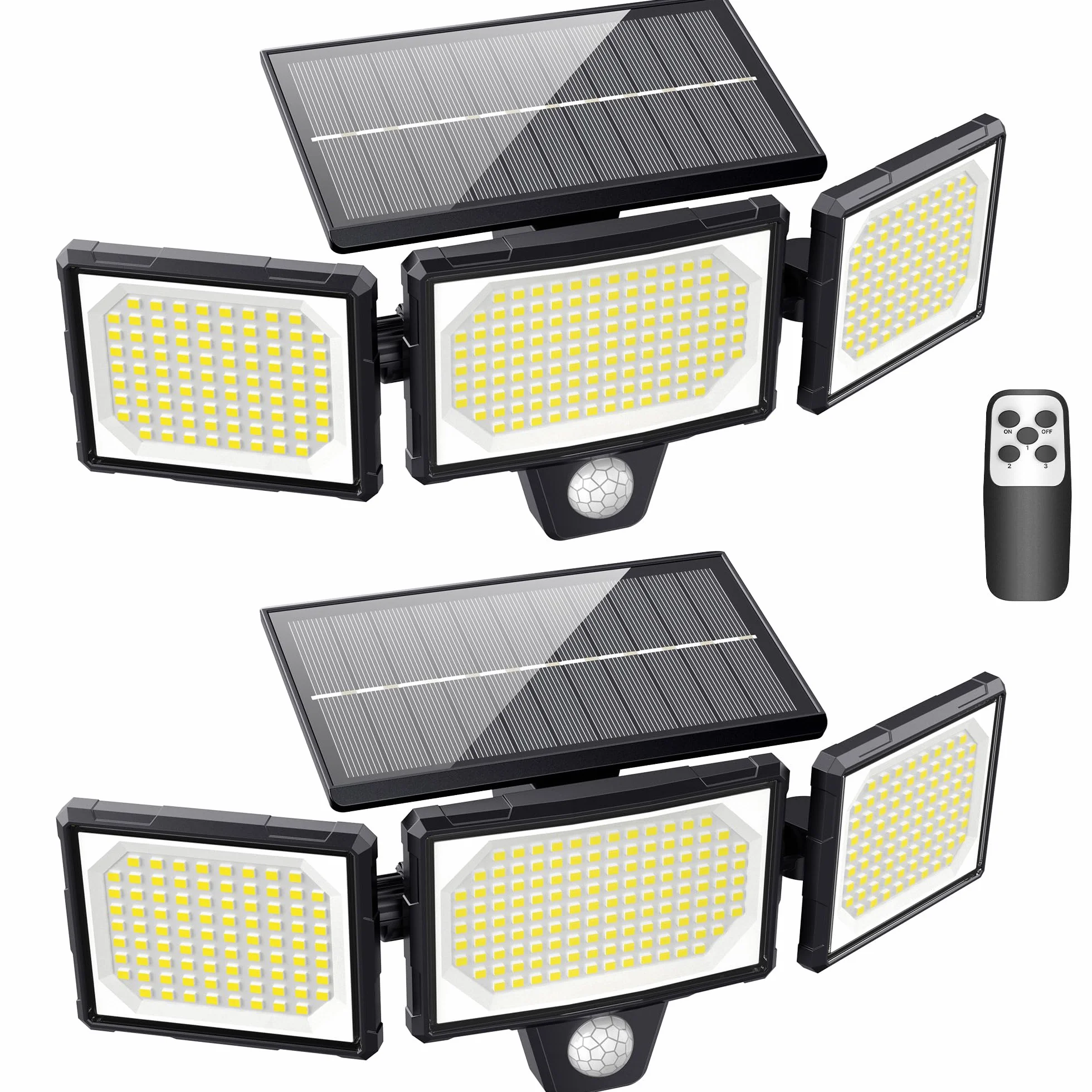 Lampes Solaires Extérieur Puissante 304LED Projecteur avec Détecteur de Mouvement 320° IP65