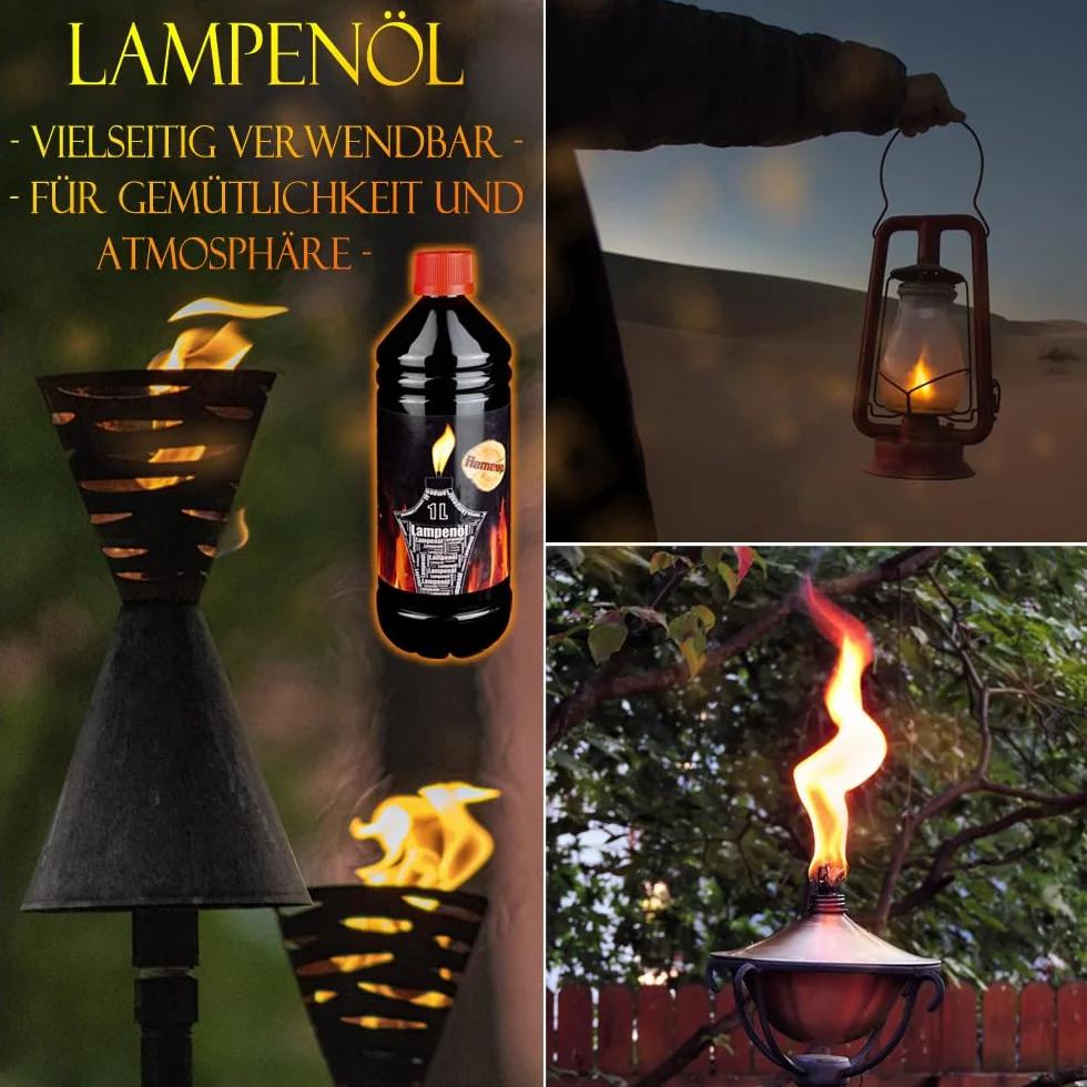 L'huile pour Lampe 1-24 L Torche Lanterne Intérieur Extérieur Flameup