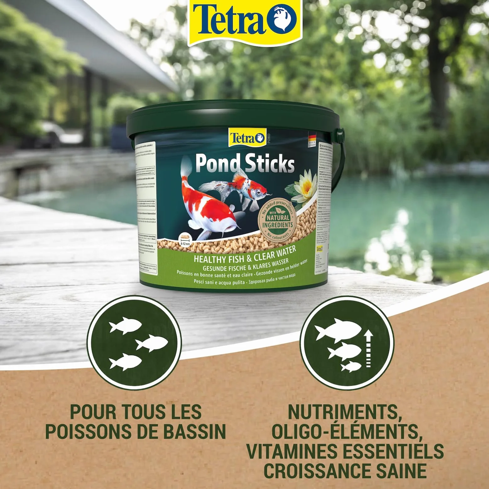 Tetra Pond Sticks Alimentation Poissons Bassin 10L