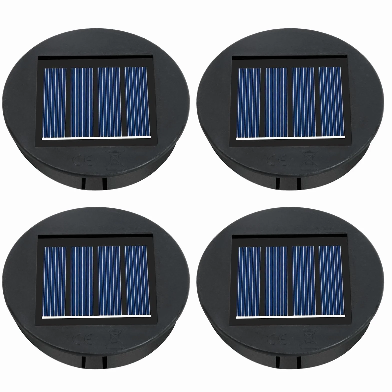 Flintronic Lampes Solaires de Rechange 4PC Panneau Solaire Lanterne 8cm Extérieur