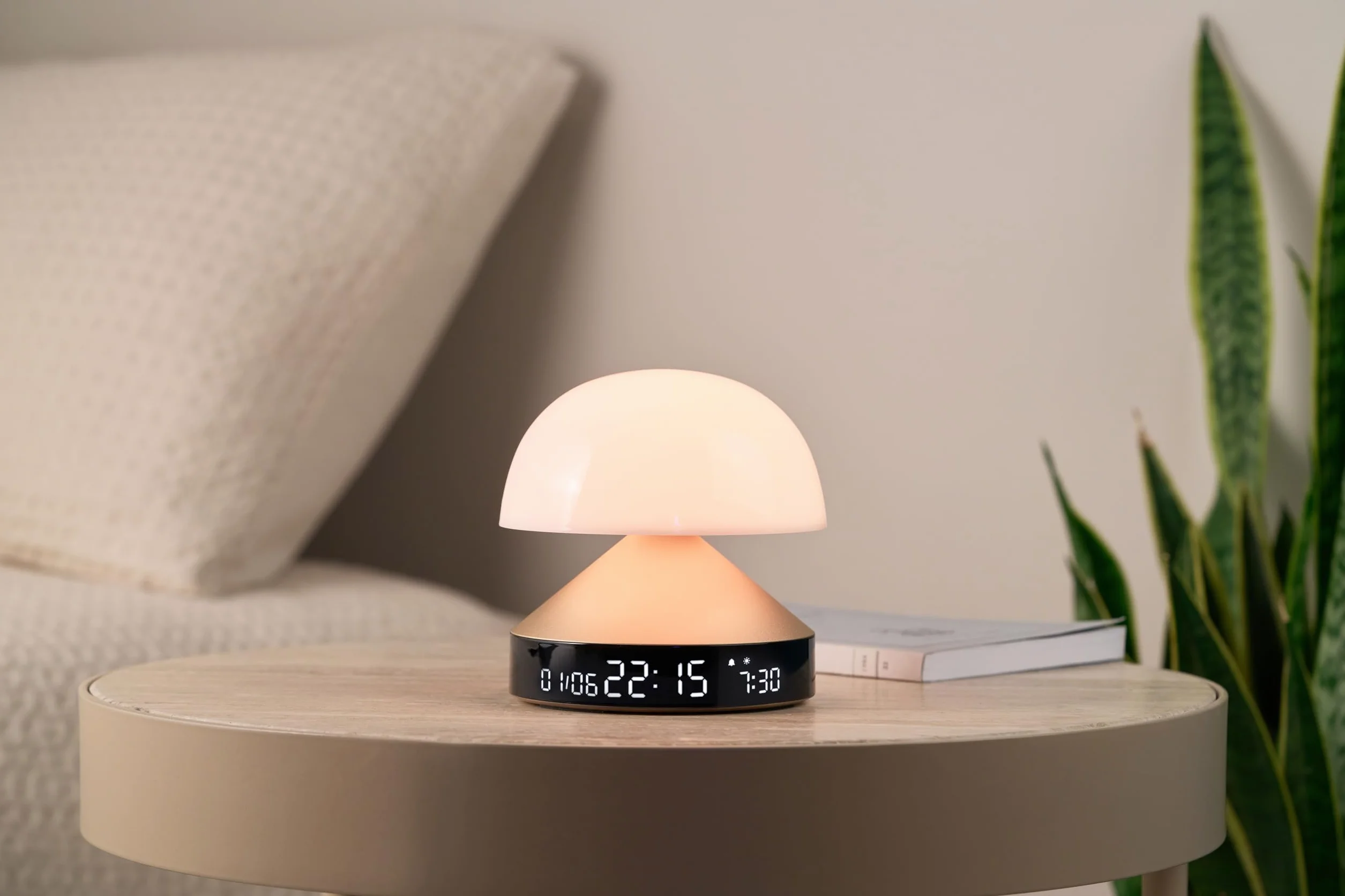 Lexon MINA Sunrise Réveil matin lumineux simulateur aube crépuscule 5 sons naturels LED veilleuse luminothérapie Or