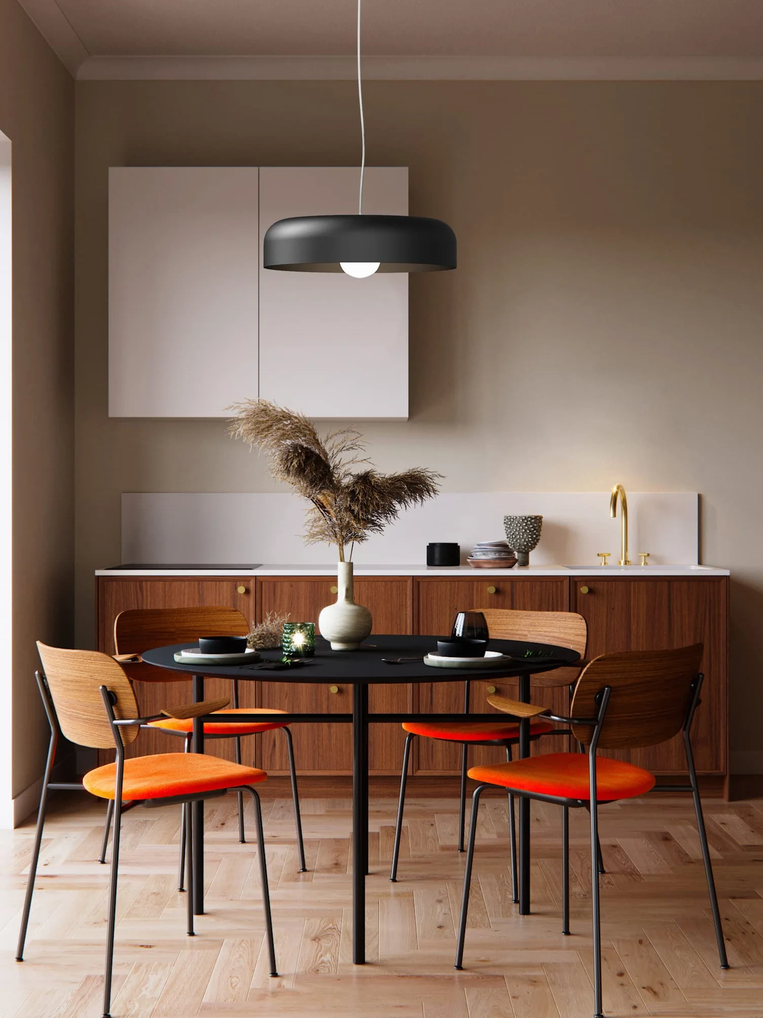 L+ Lustre suspendu moderne cylindrique en métal - Diamètre 50cm - Raccord E27 - Made in Italy - pour la cuisine et le salon (Vert Iceberg, 50cm)