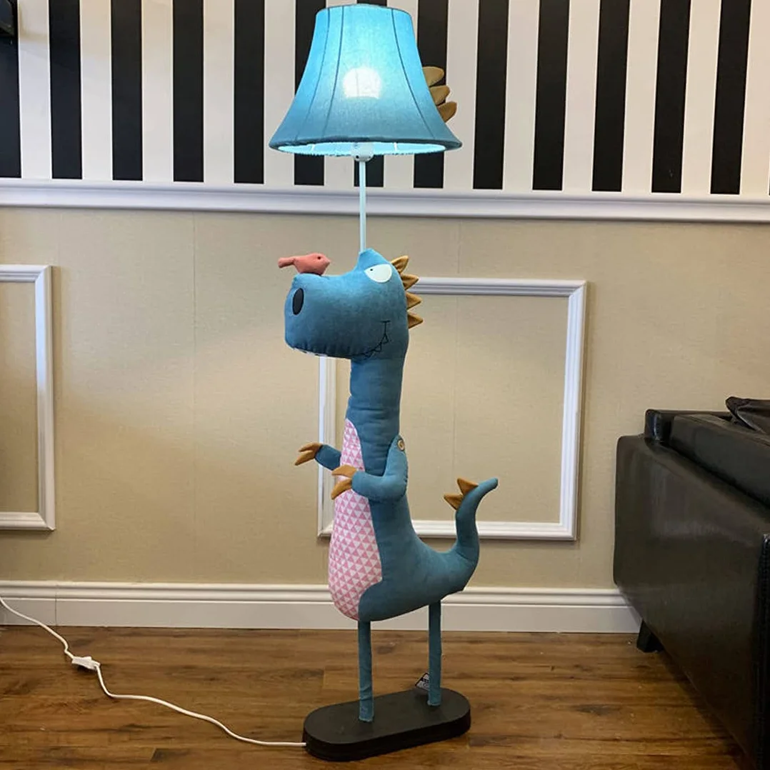 Lampadaire Chambre Enfant Dinosaure avec Télécommande LED Bluetooth