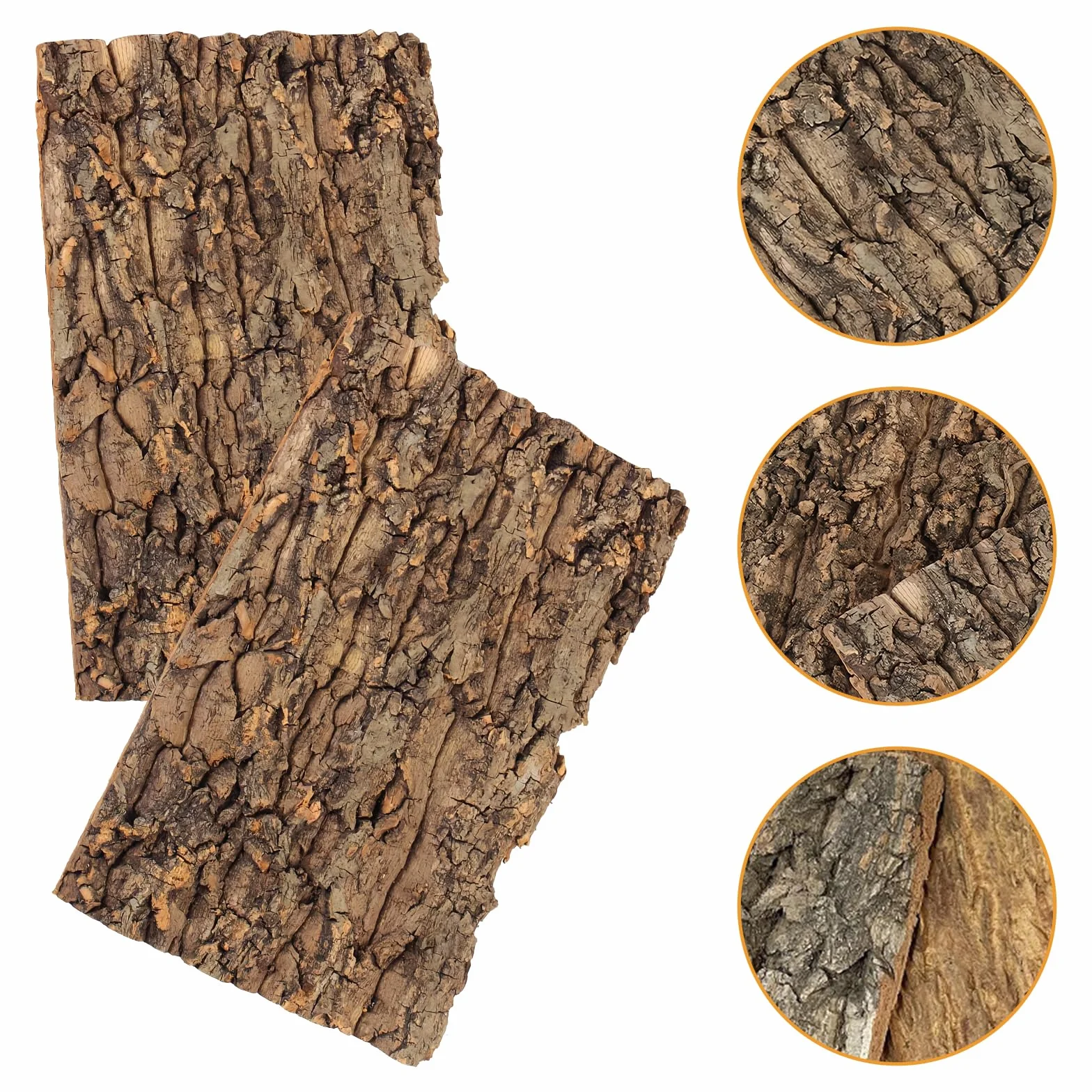 Sporgo Lot de 3 écorces de liège pour terrarium 30 x 20 cm - Tapis d'escalade pour reptiles