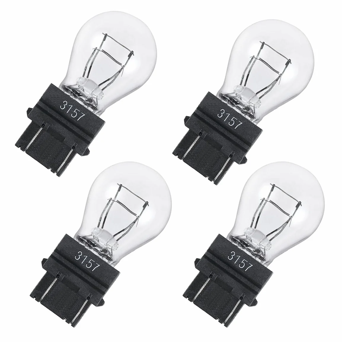 Ampoules de voiture halogènes LongLife 12V 27/7W W2,5x16q US feux stop feu arrière W5W (4)