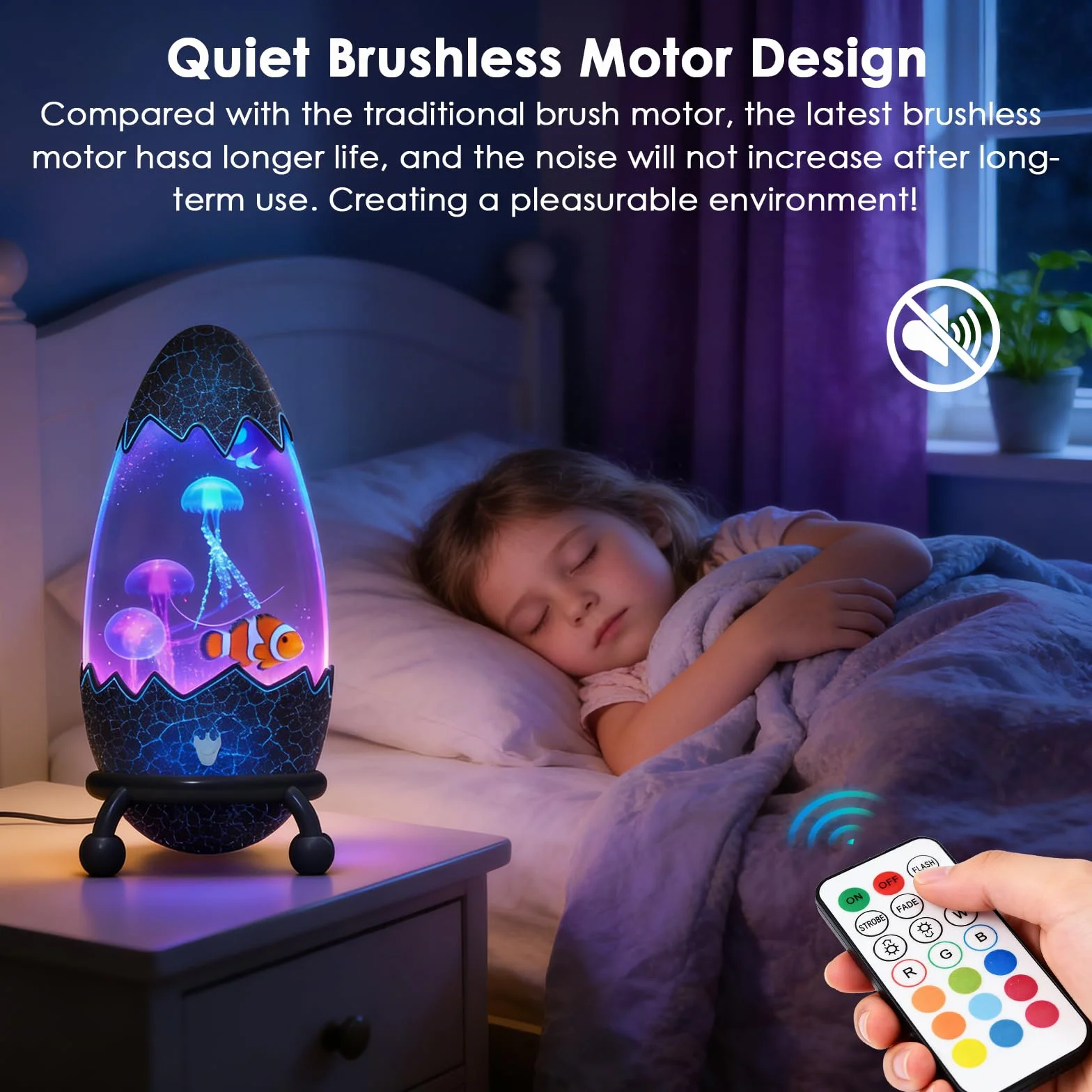 GuKKK Lampe à Lave à Méduses USB, 17 Changement de Couleur Lampe d'Ambiance Décoration Chambre
