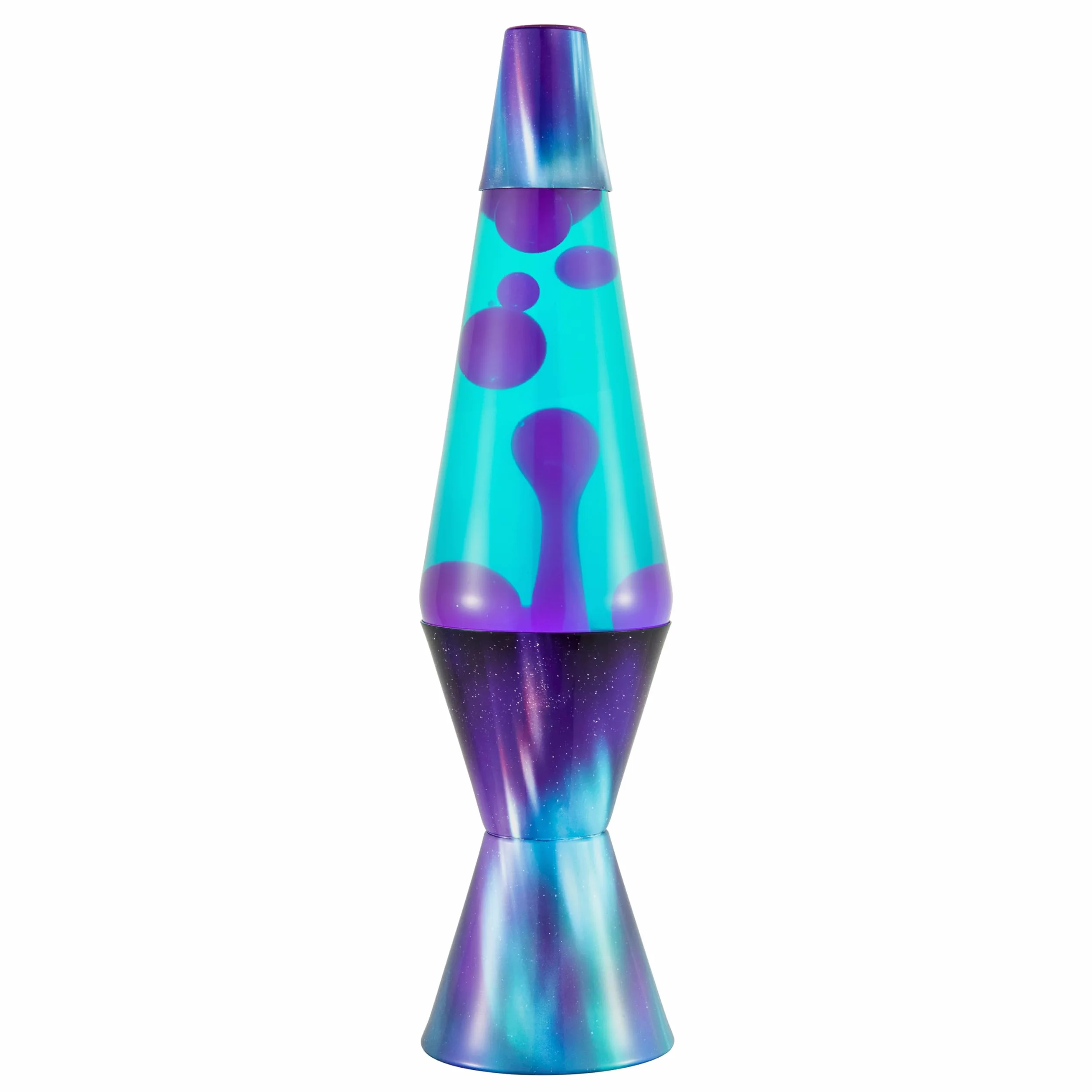 LAVA® Lampe Aurore Boréale 2047 14,5 cala cire violette liquide sarcelle base capuchon décoratifs