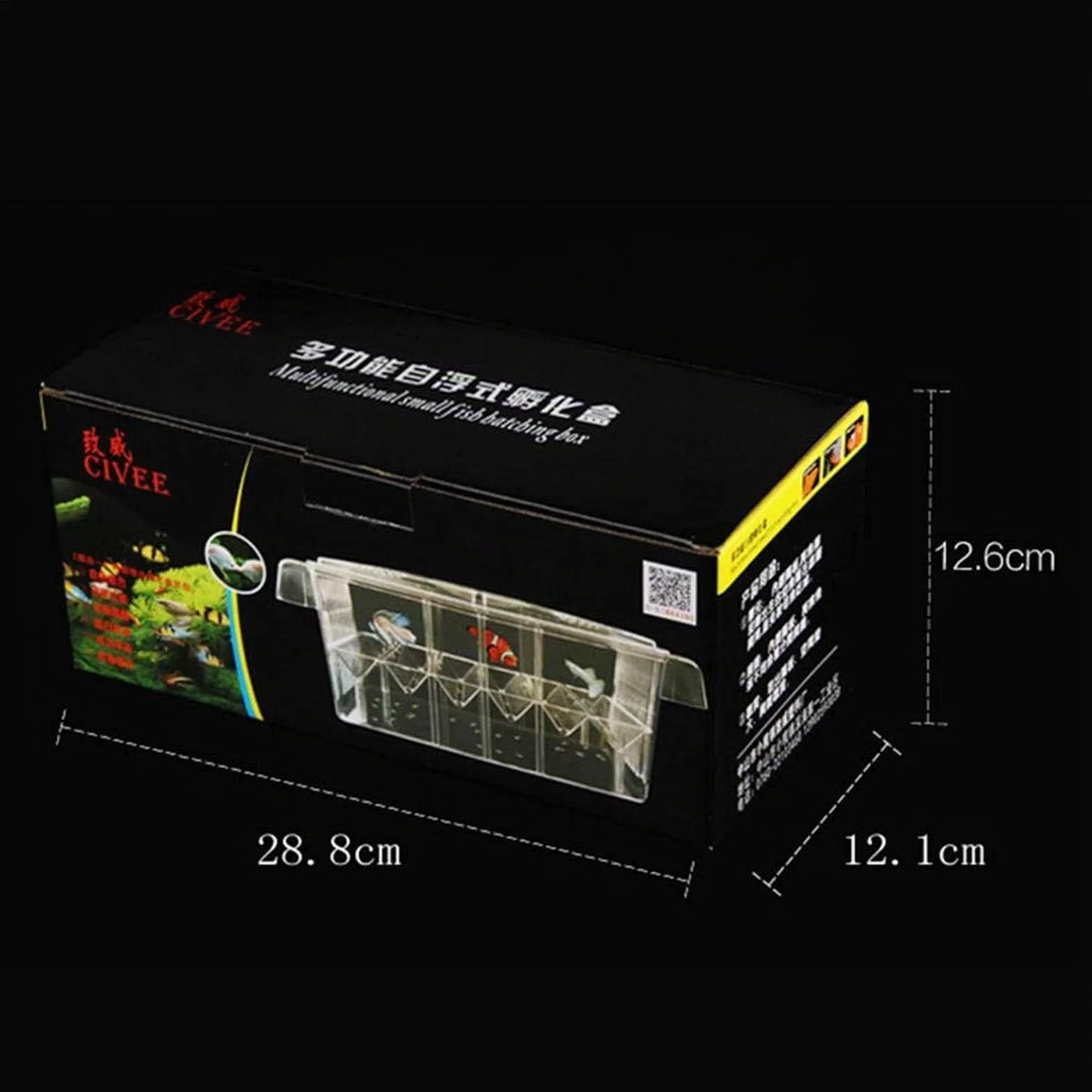 Aquarium Boîte Couveuse Double Couche Transparent pour Petits Poissons Crevettes Guppy