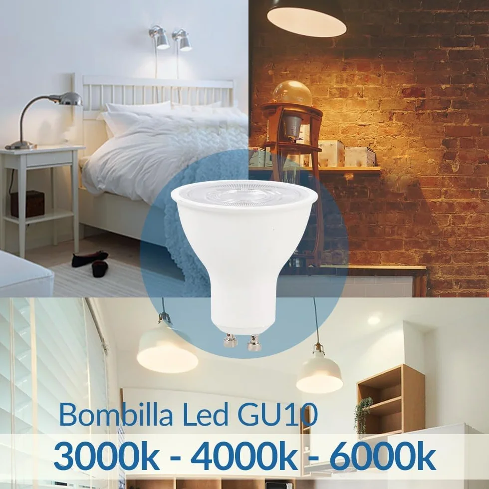 Ampoule Led 7W Gu10 Smd Plus 4000K 580 Lumen IP20 Pack de 6
