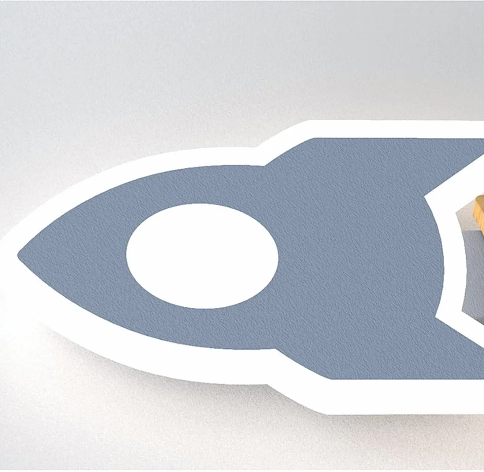 Lampe murale LED pour chambre d'enfant Dimmable 8W Fusée Design Bleu