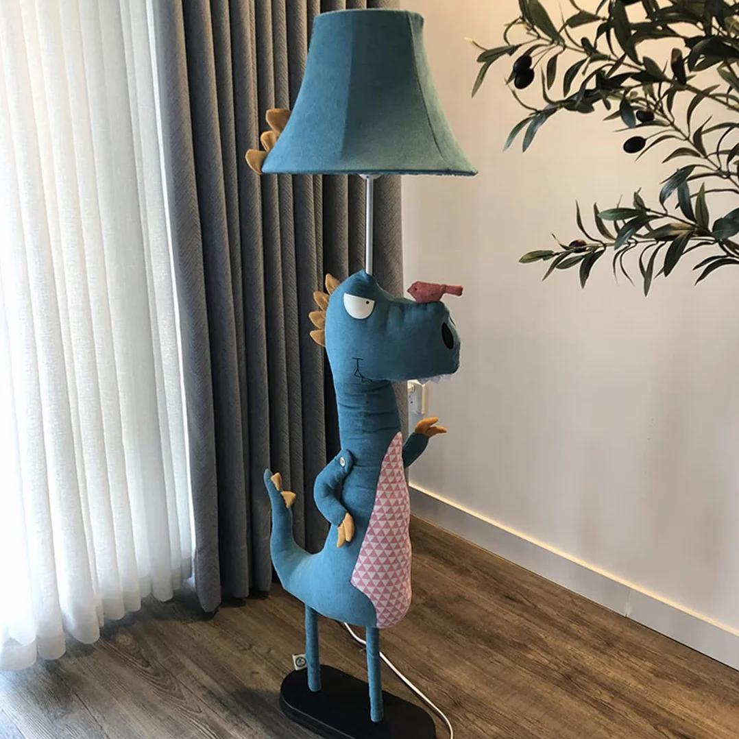 Lampadaire Chambre Enfant Dinosaure avec Télécommande LED Bluetooth