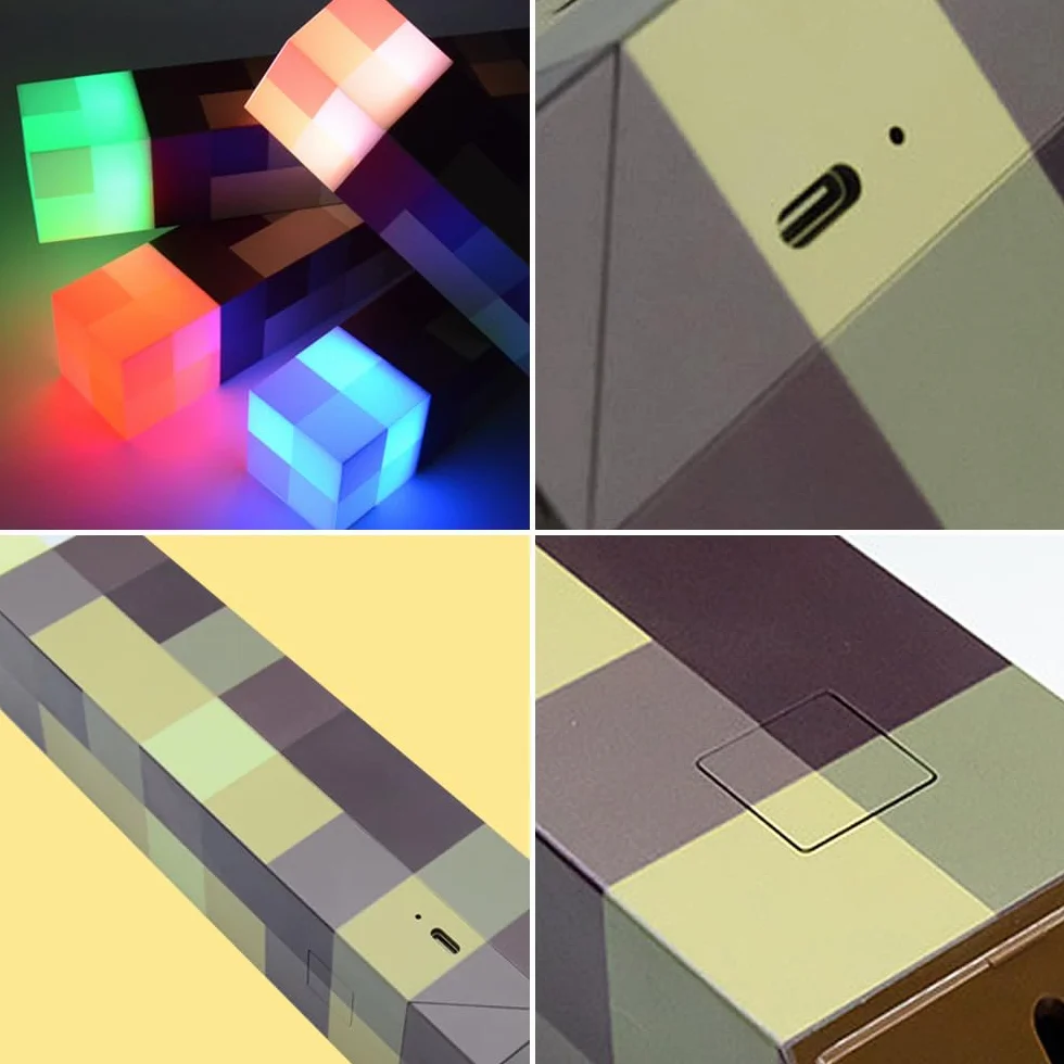 Veilleuse murale LED Mcers 28 cm rechargeable USB son et lumière flamme 3D pour enfants