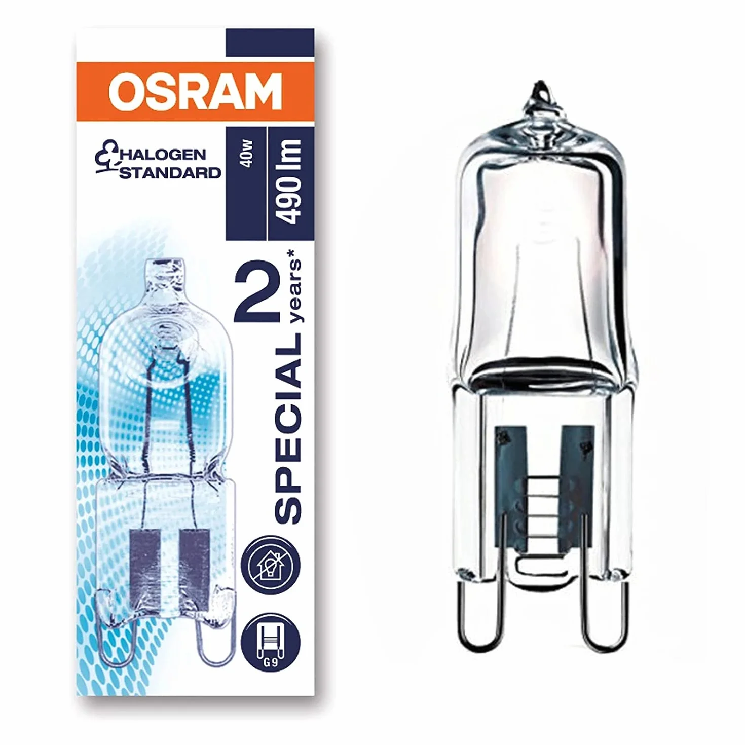 Osram 40W 230V G9 Halopin Lampe Halogène Blanc Chaud