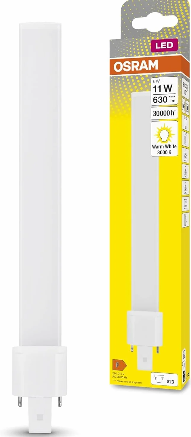 Osram DULUX S11 Ampoule LED G23 6W 630lm Blanc Chaud 3000K