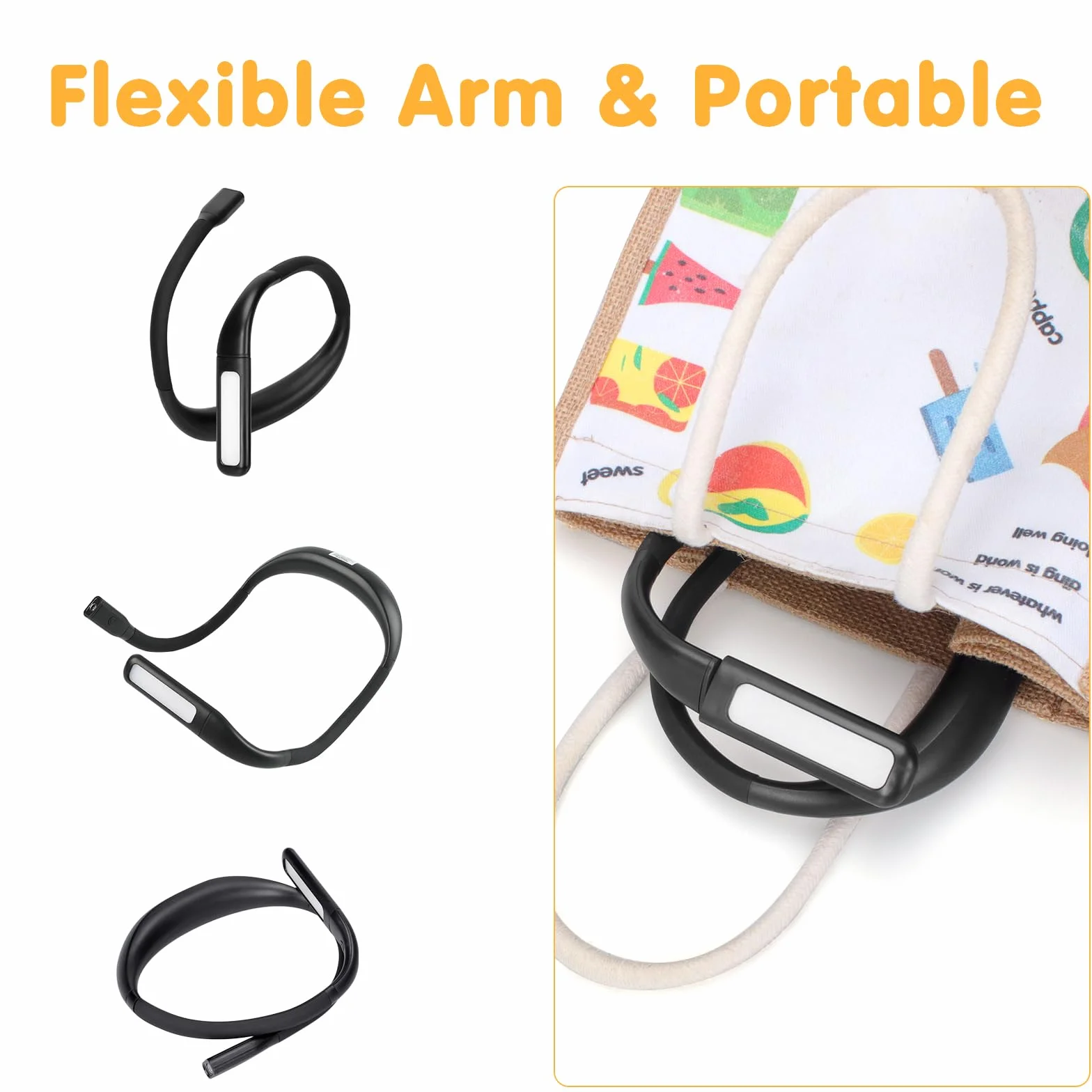 Alyvisun Lampe de Lecture de Cou, Lampe LED Rechargeable USB Flexible, Luminosité Réglable 3 Couleurs pour Lire au Lit
