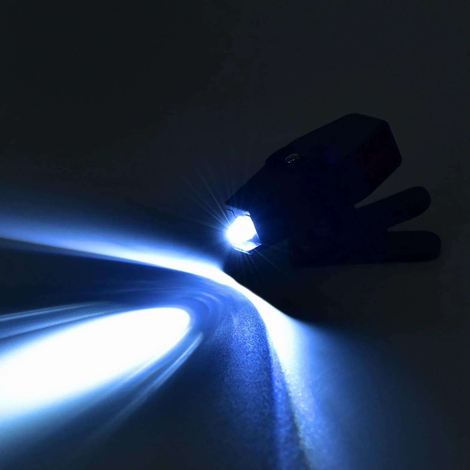 Lampe LED à pince pour lunettes, rotation 360°, portable mains libres