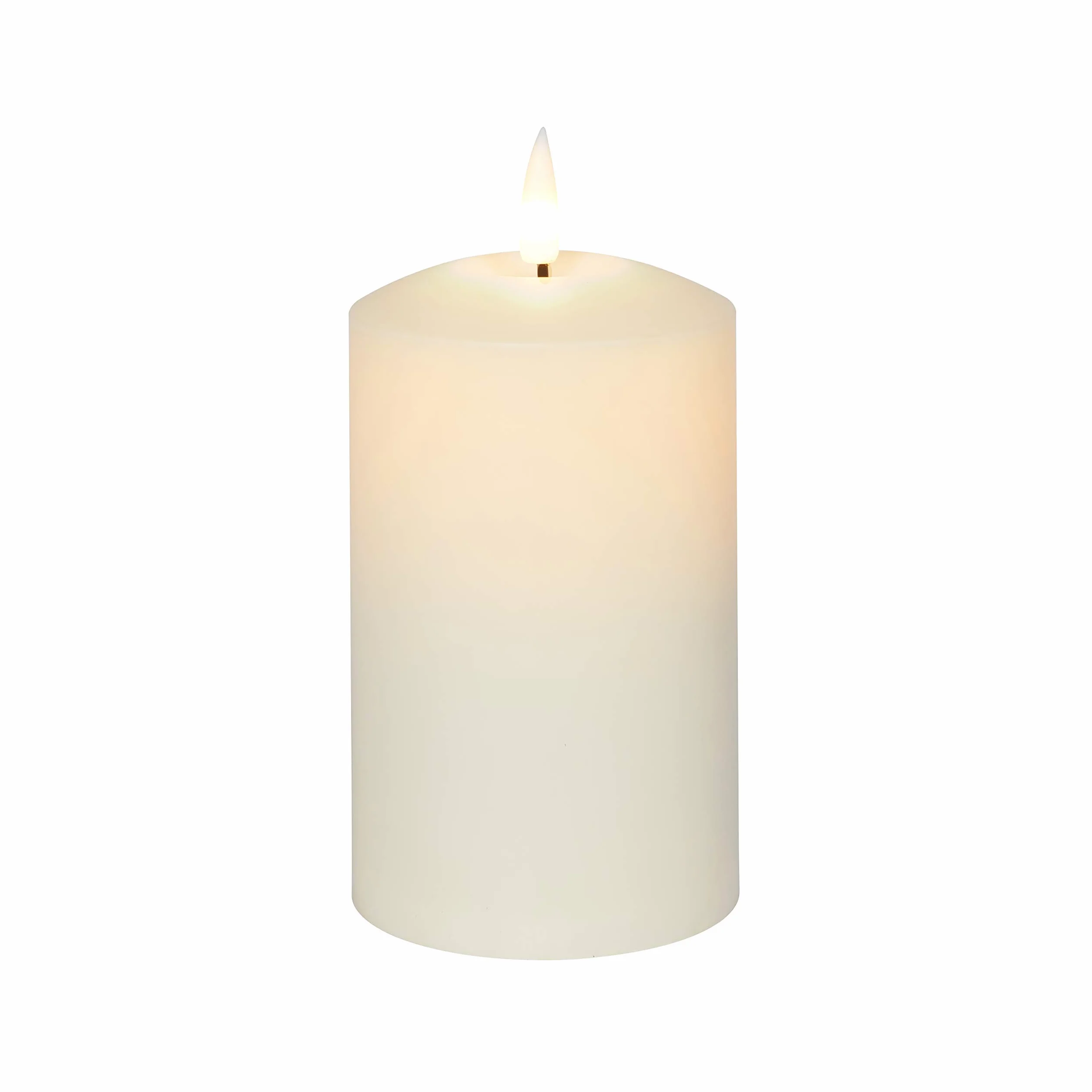 Lights4fun Grande Bougie TruGlow® LED Blanc Chaud 15 cm Extérieur Piles